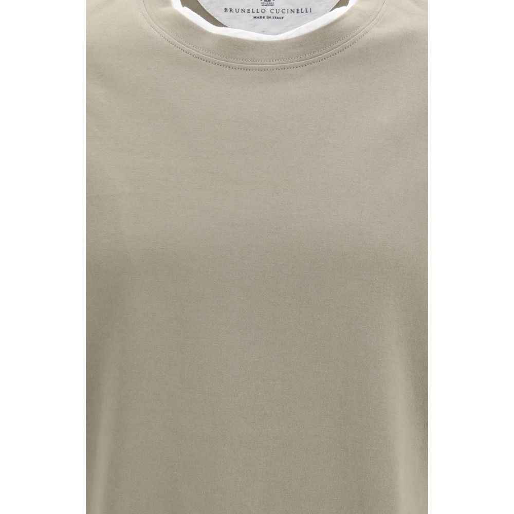 Brunello Cucinelli Bicolor Cotton T-Shirt
