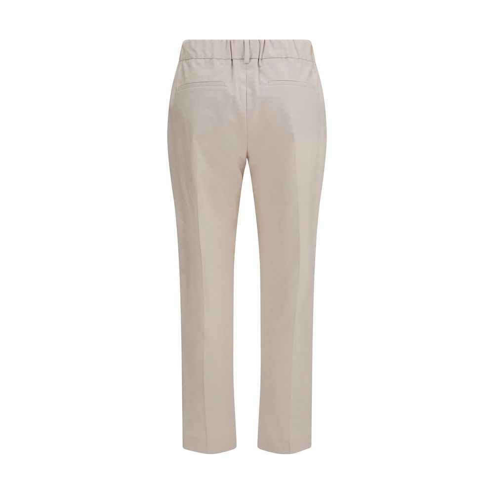 Brunello Cucinelli Beige Cotton Casual Pants