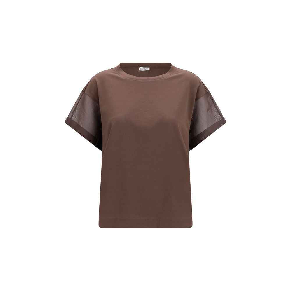 Brunello Cucinelli Brown Cotton T-Shirt