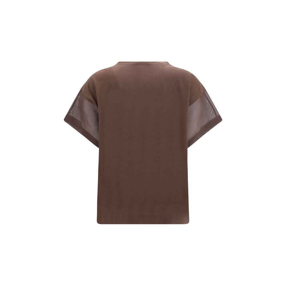 Brunello Cucinelli Brown Cotton T-Shirt