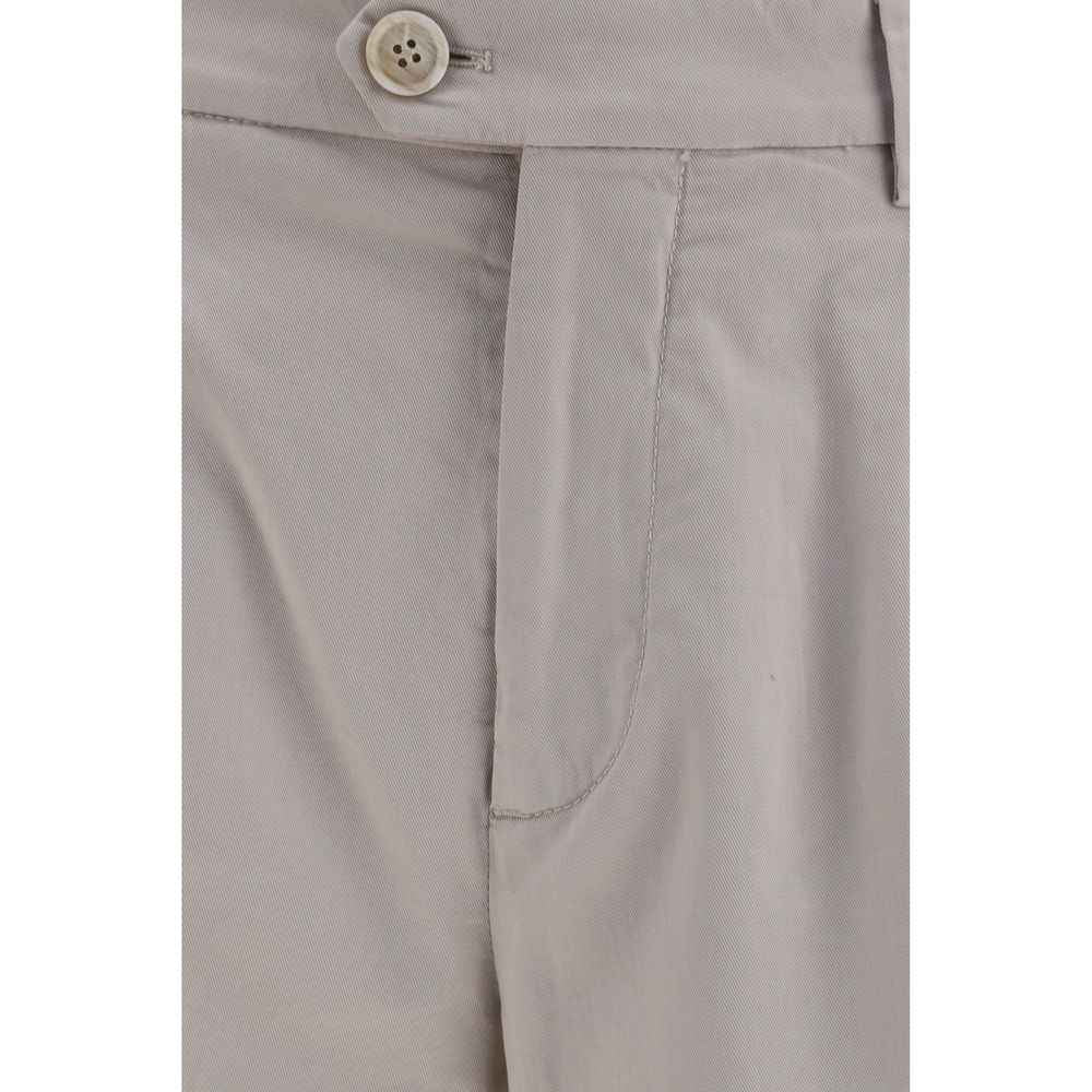 Brunello Cucinelli Beige Cotton Chino Pants