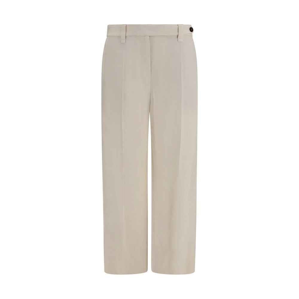 Brunello Cucinelli Beige Viscose Casual Pants