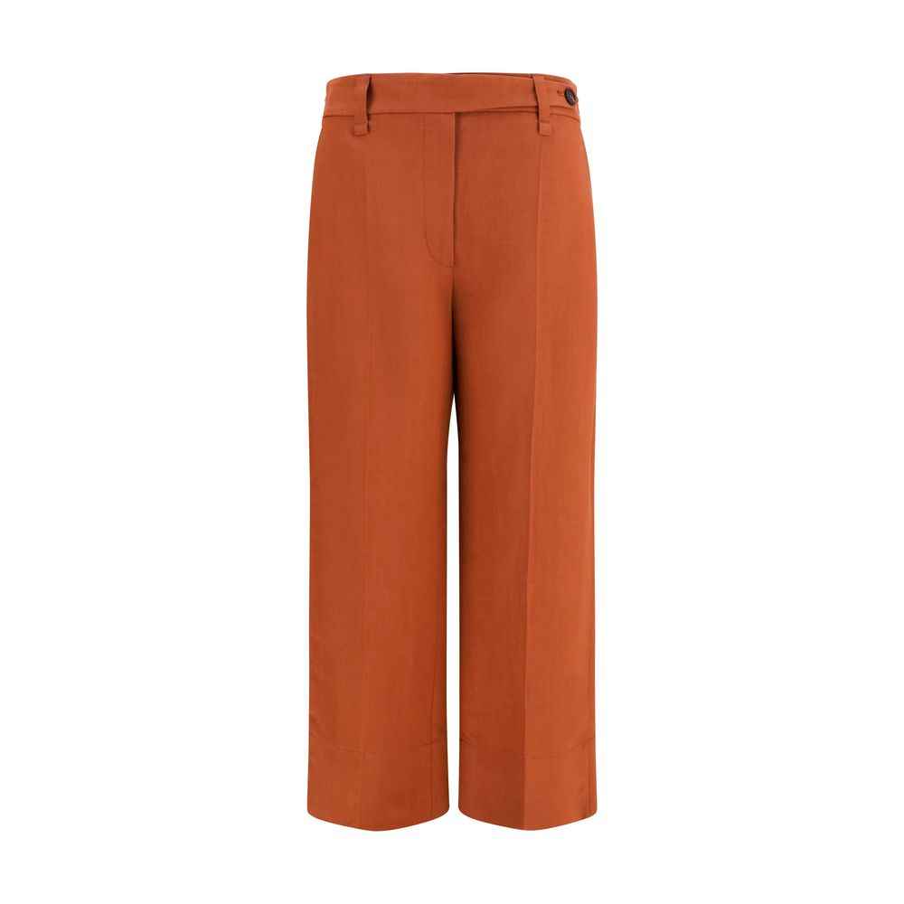 Brunello Cucinelli Brown Viscose Casual Pants