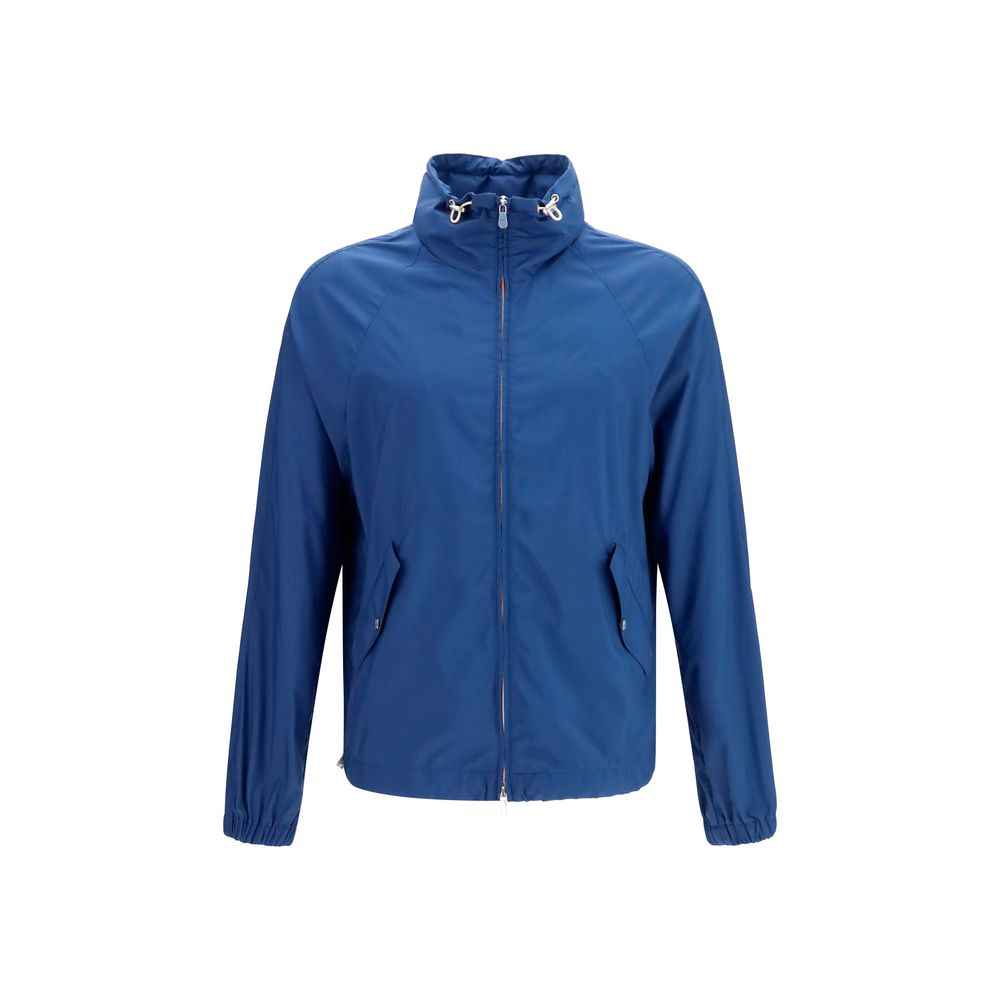 Brunello Cucinelli Blue Polyester Shell Jacket