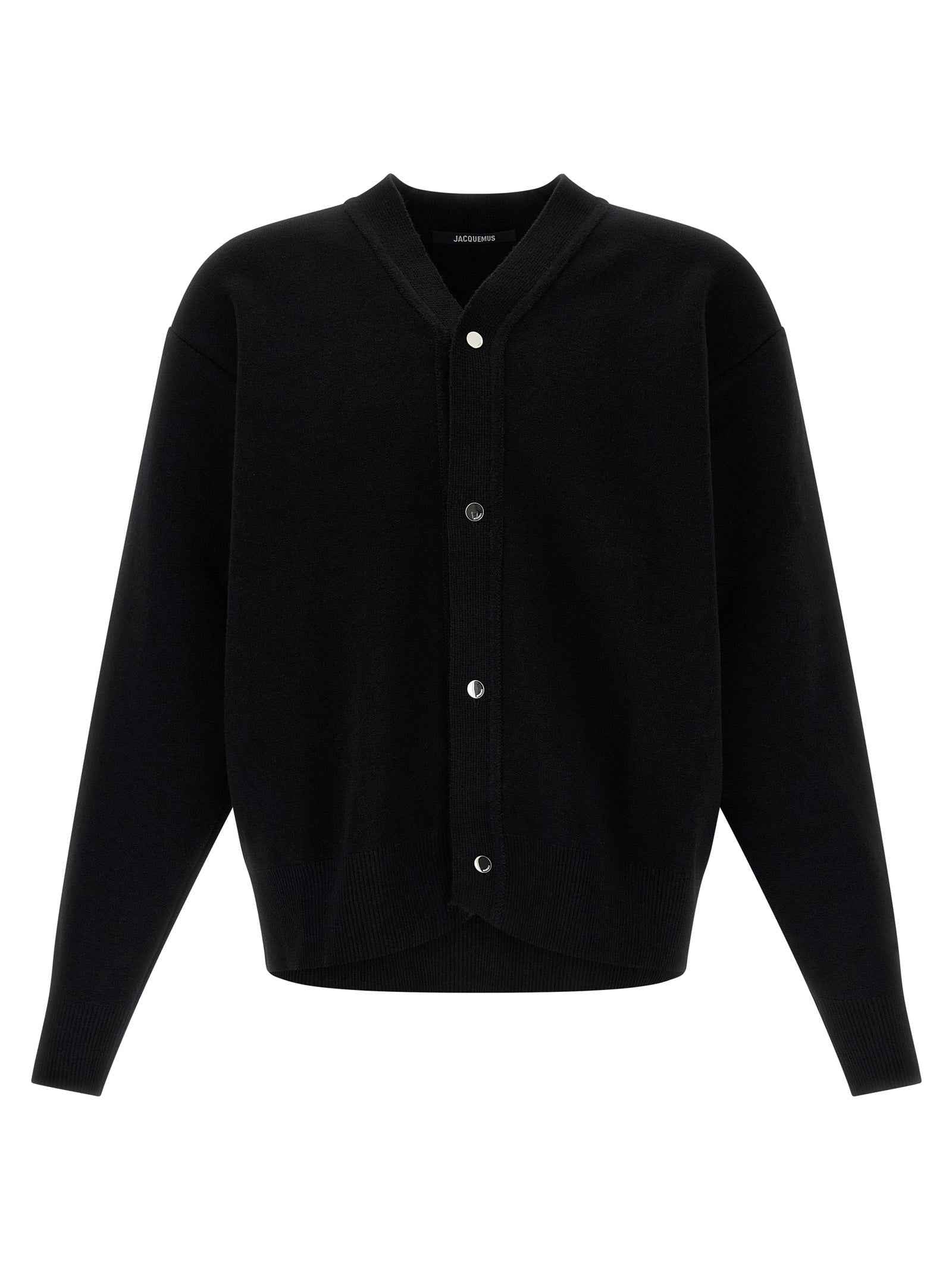 Jacquemus Black Merino Wool Cardigan