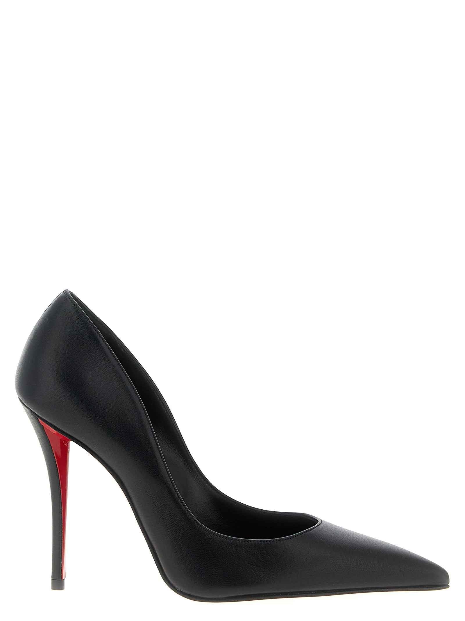 Christian Louboutin Black Lamb Leather High Heel Pumps