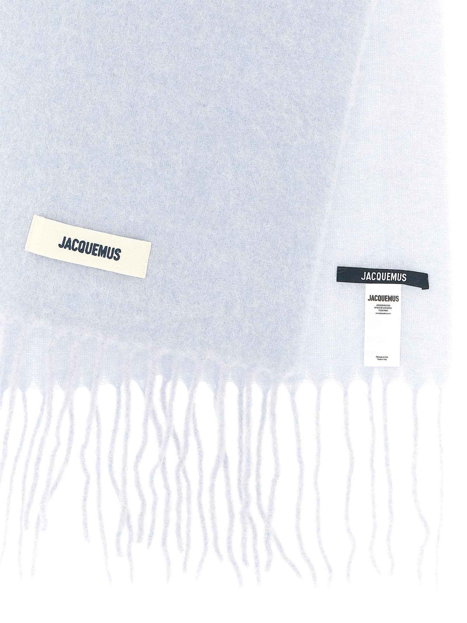 Jacquemus Blue Alpaca Leather Scarf