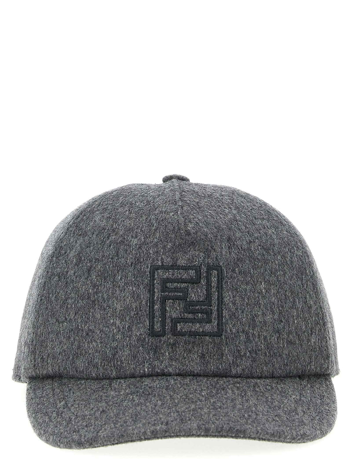 Fendi Gray Wool Cap (Baseball Hat)
