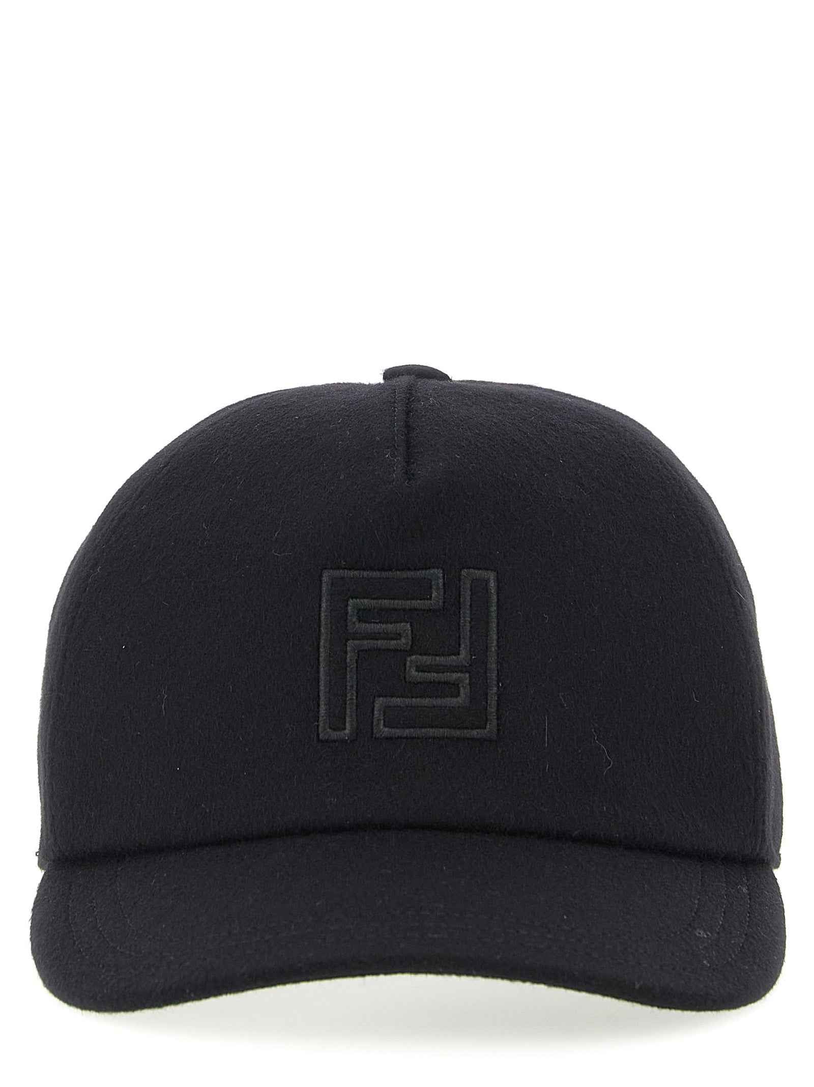 Fendi Black Wool Cap (Baseball Hat)