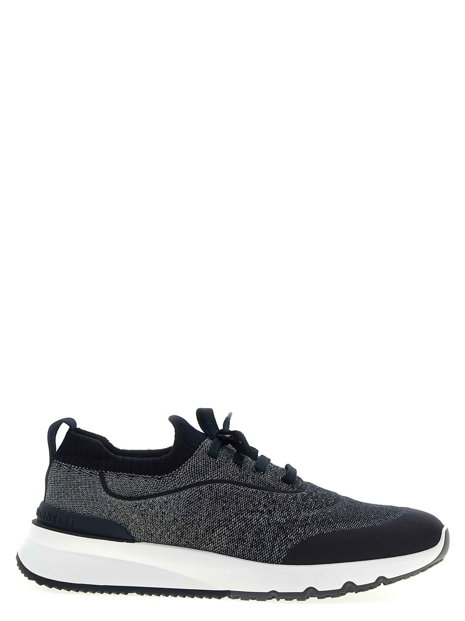 Brunello Cucinelli Blue Cotton Athletic Sneakers