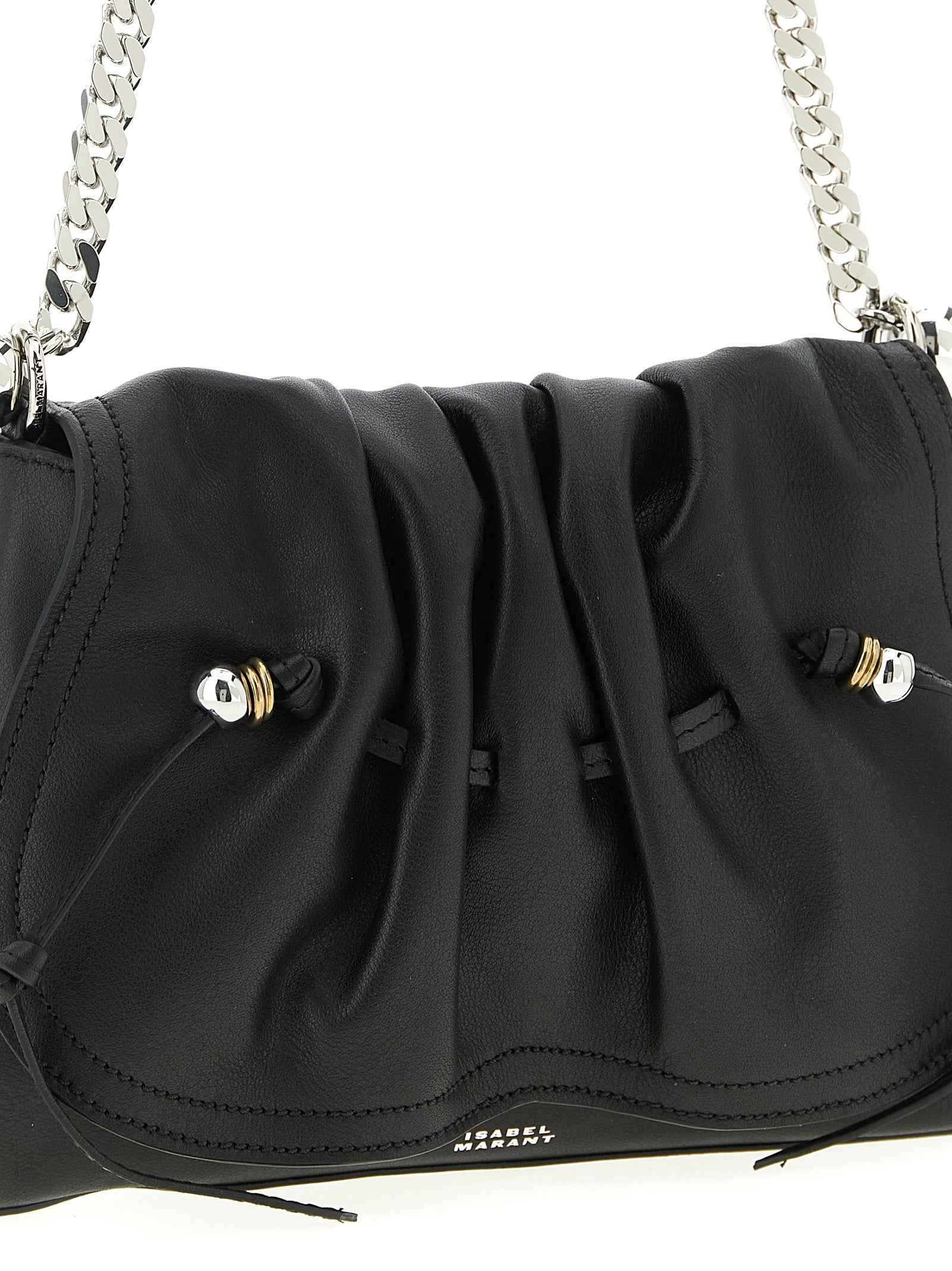 Isabel Marant Black Calfskin Shoulder Bag
