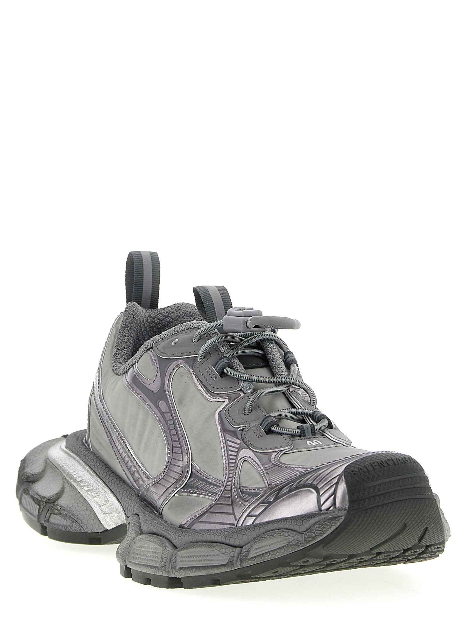 Balenciaga Gray Polyester Athletic Sneakers