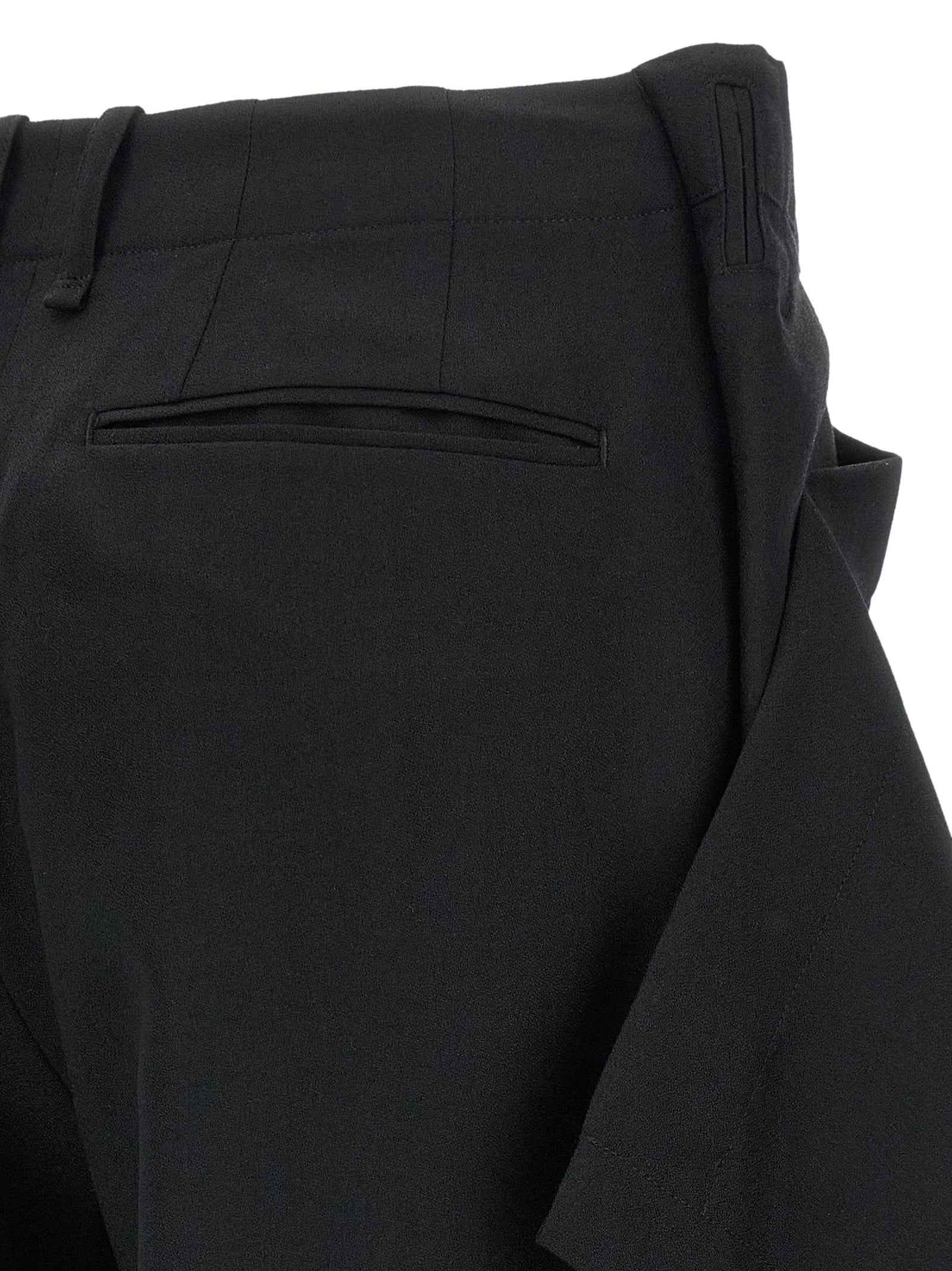 Issey Miyake Black Wool Casual Pants