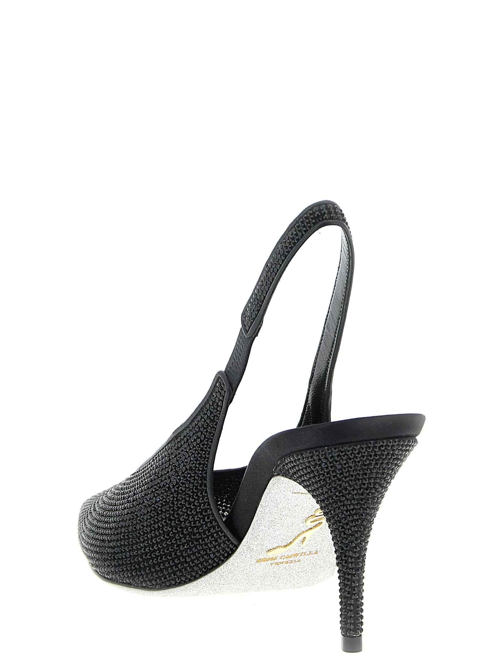 RENE CAOVILLA Black Glass High Heel Pumps