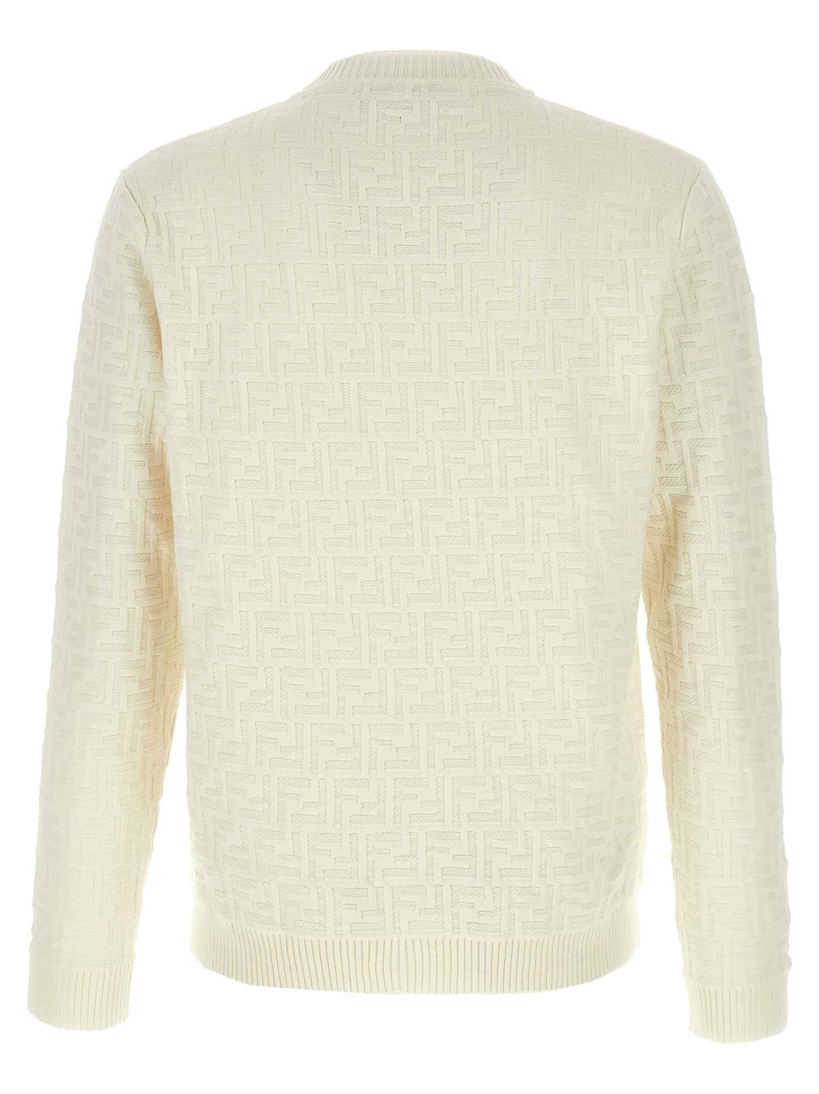 Fendi White Cotton Cardigan