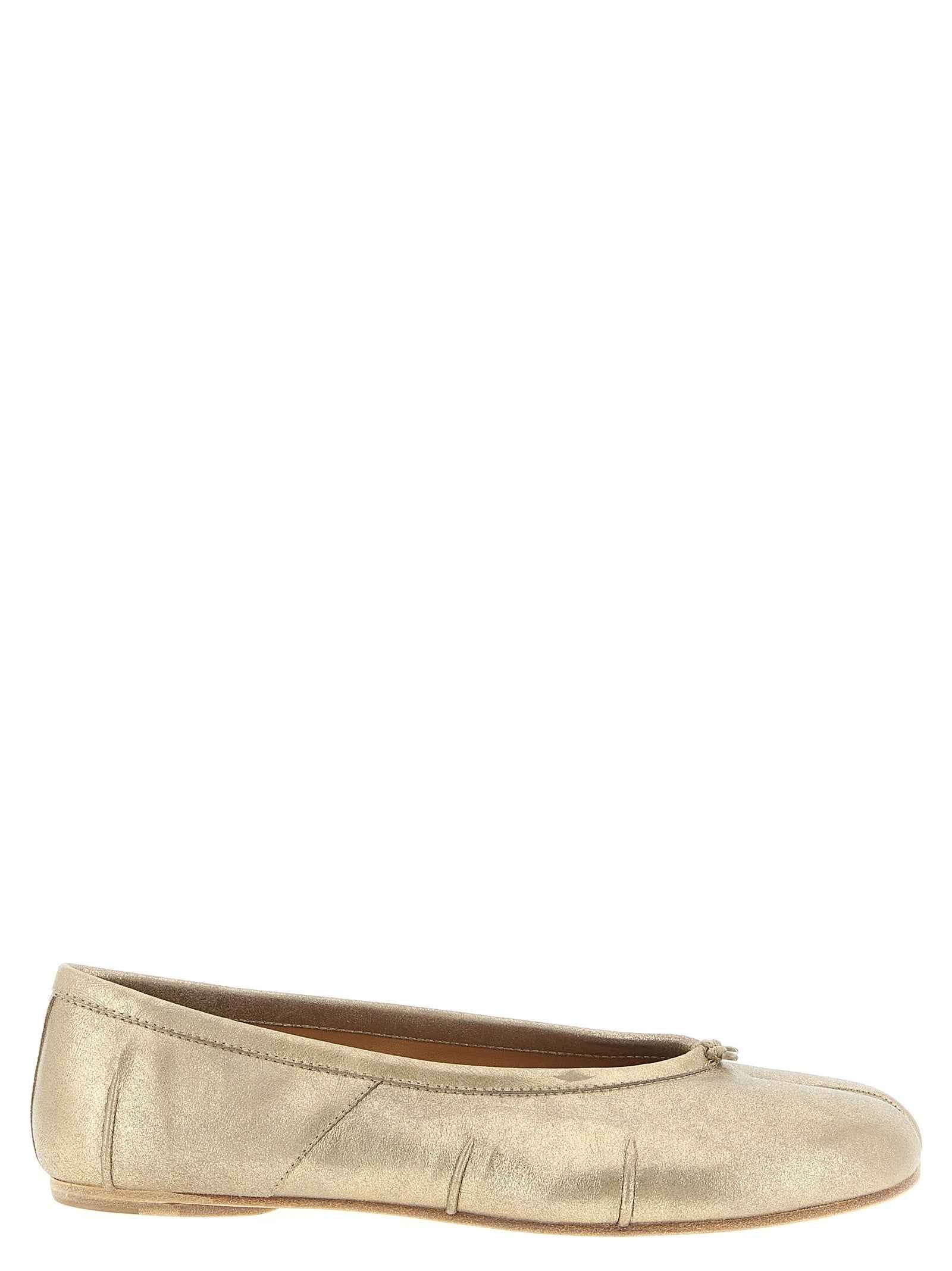 Maison Margiela Gold Cashmere Ballet Flats