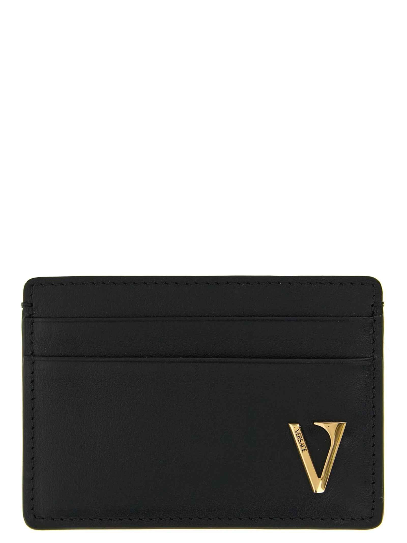 Versace Black Calfskin Cardholder