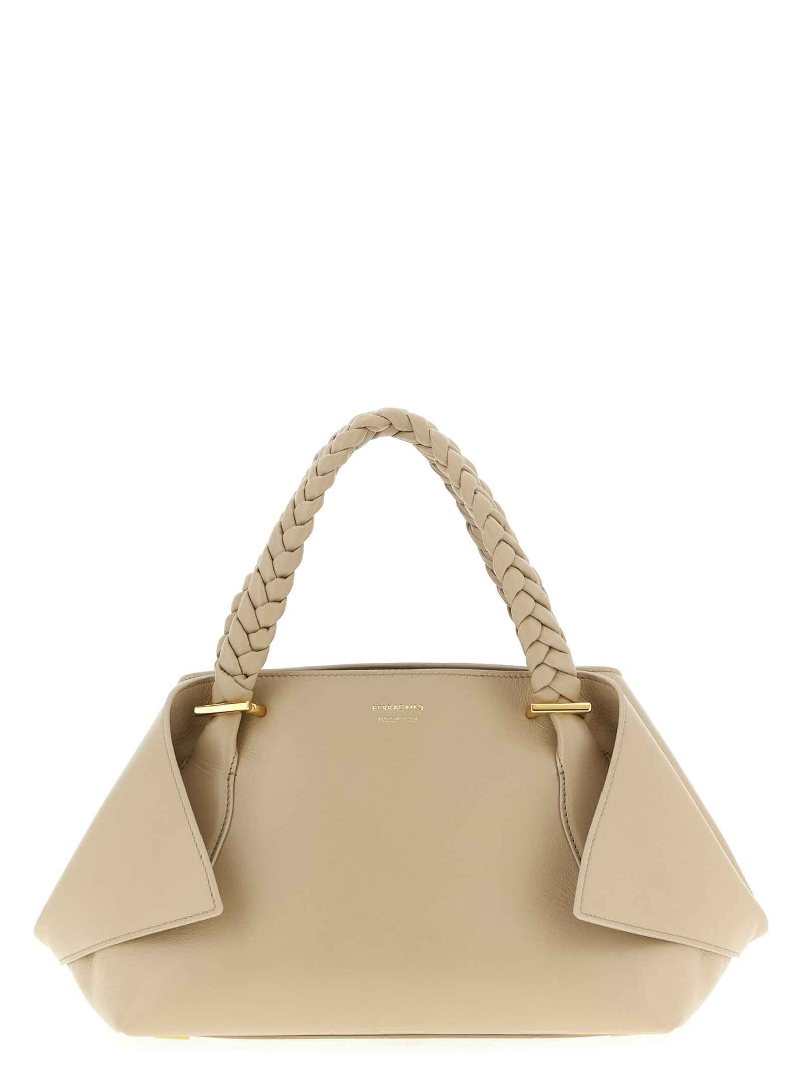 Ferragamo Gray Calfskin Handbag