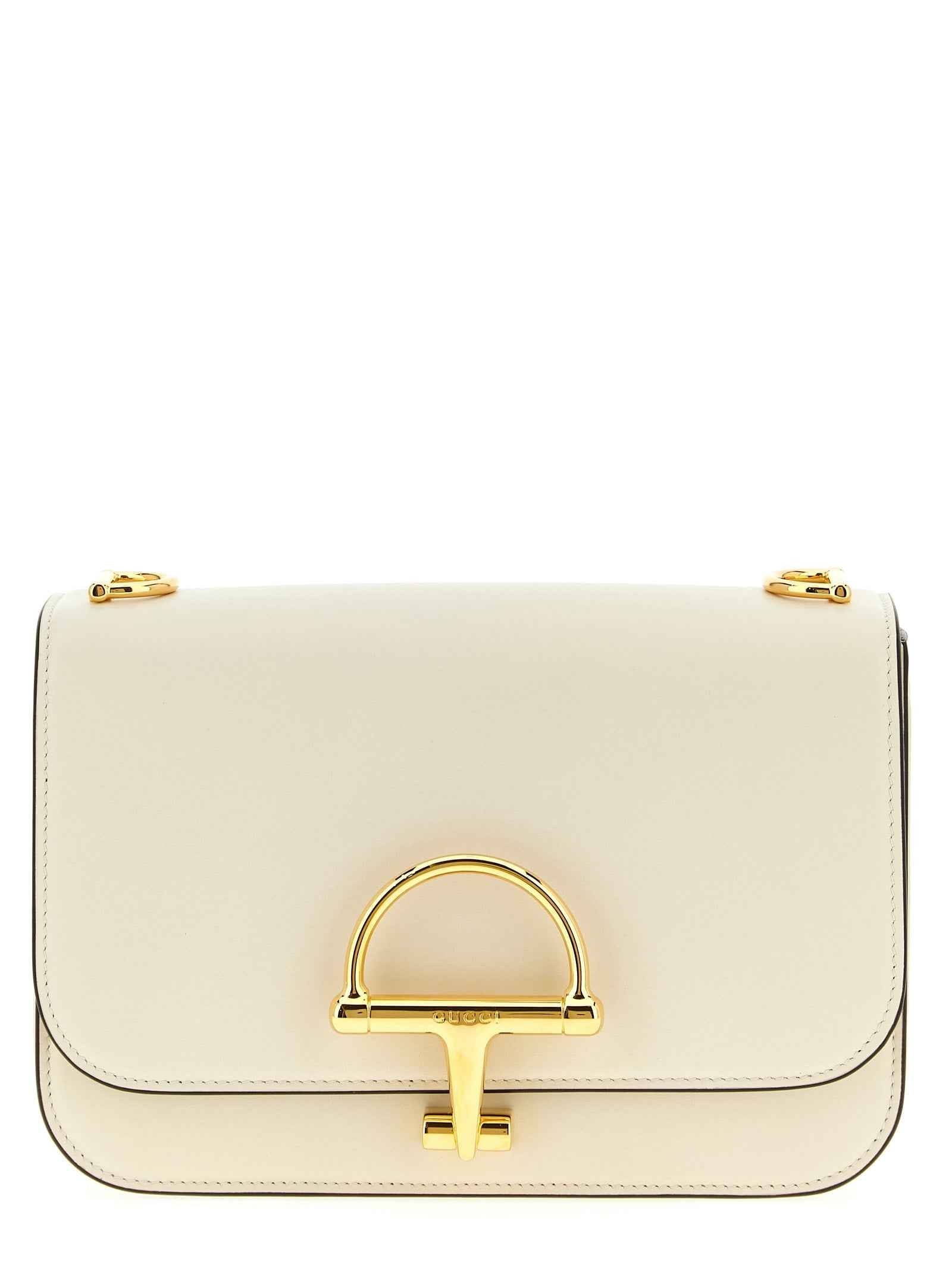 Gucci White Calfskin Shoulder Bag