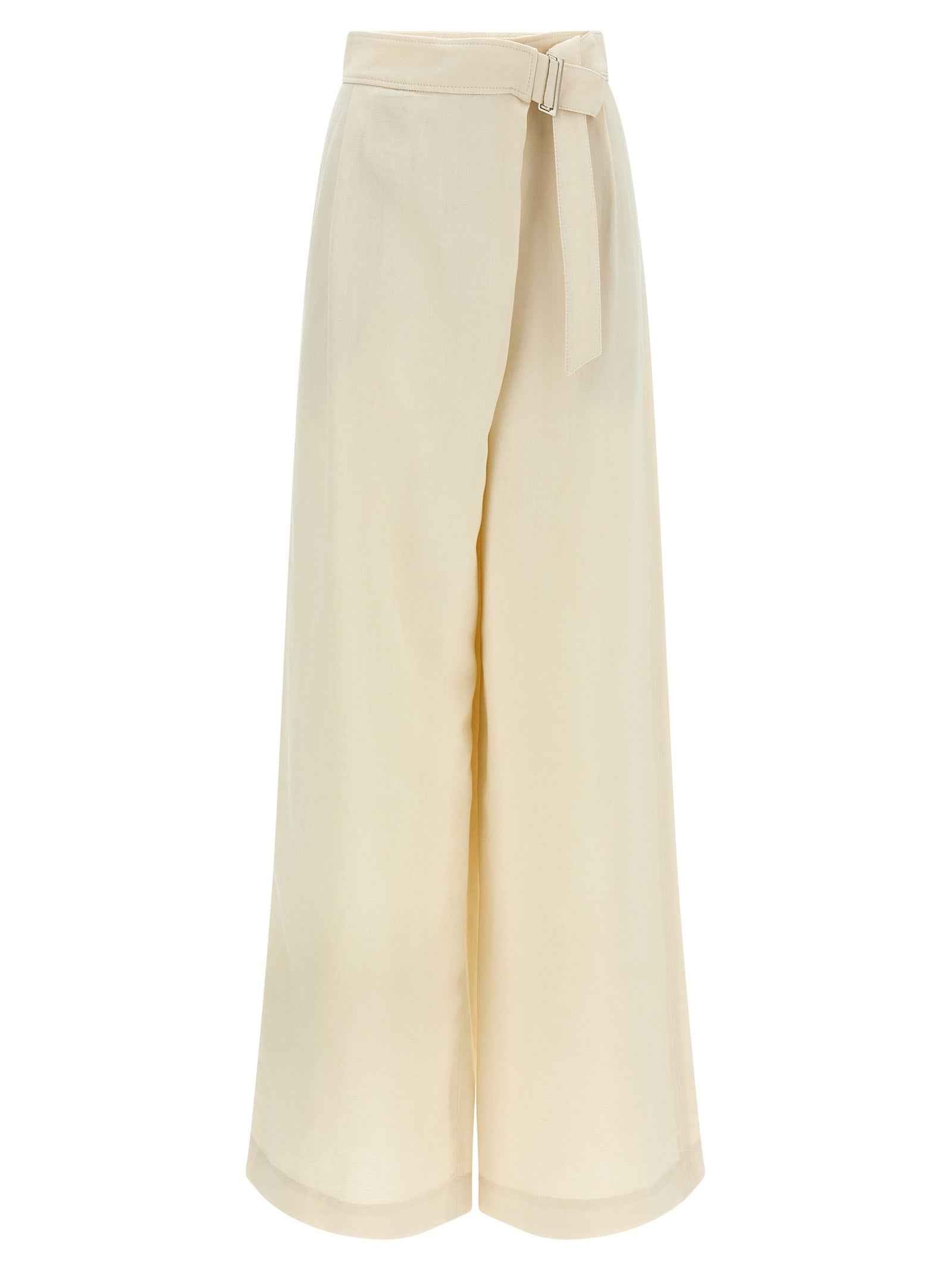 Brunello Cucinelli White Viscose Casual Pants