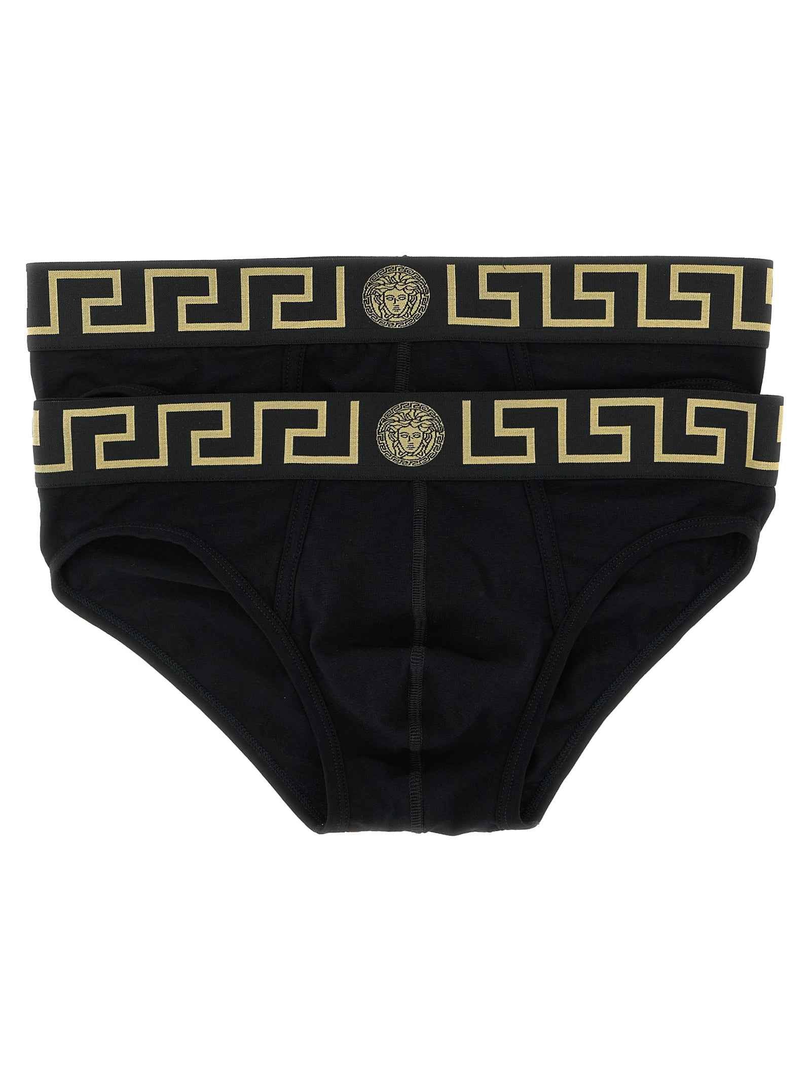 Versace Black Cotton Briefs