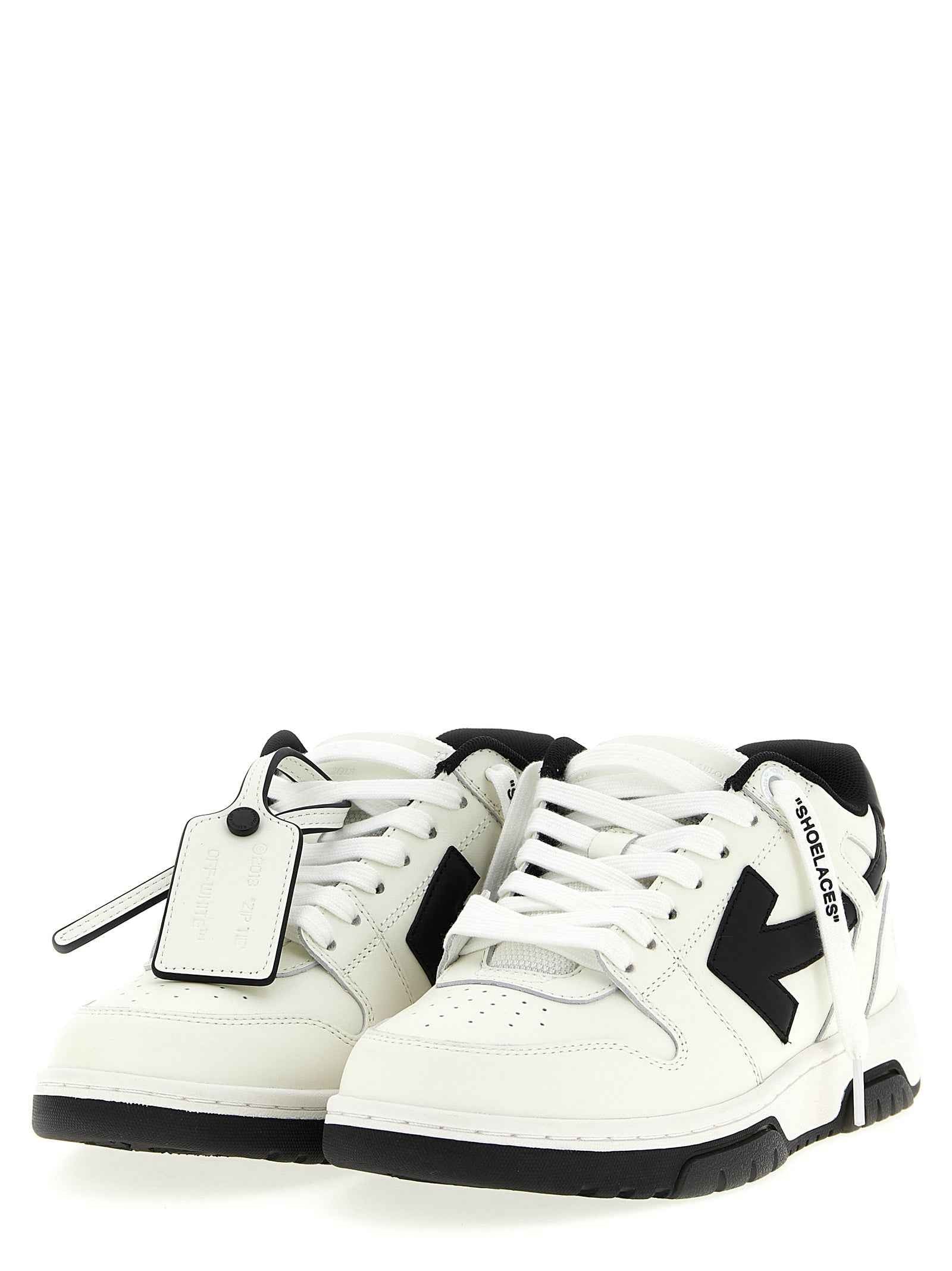 Off-White Bicolor Calfskin Low Top Sneakers