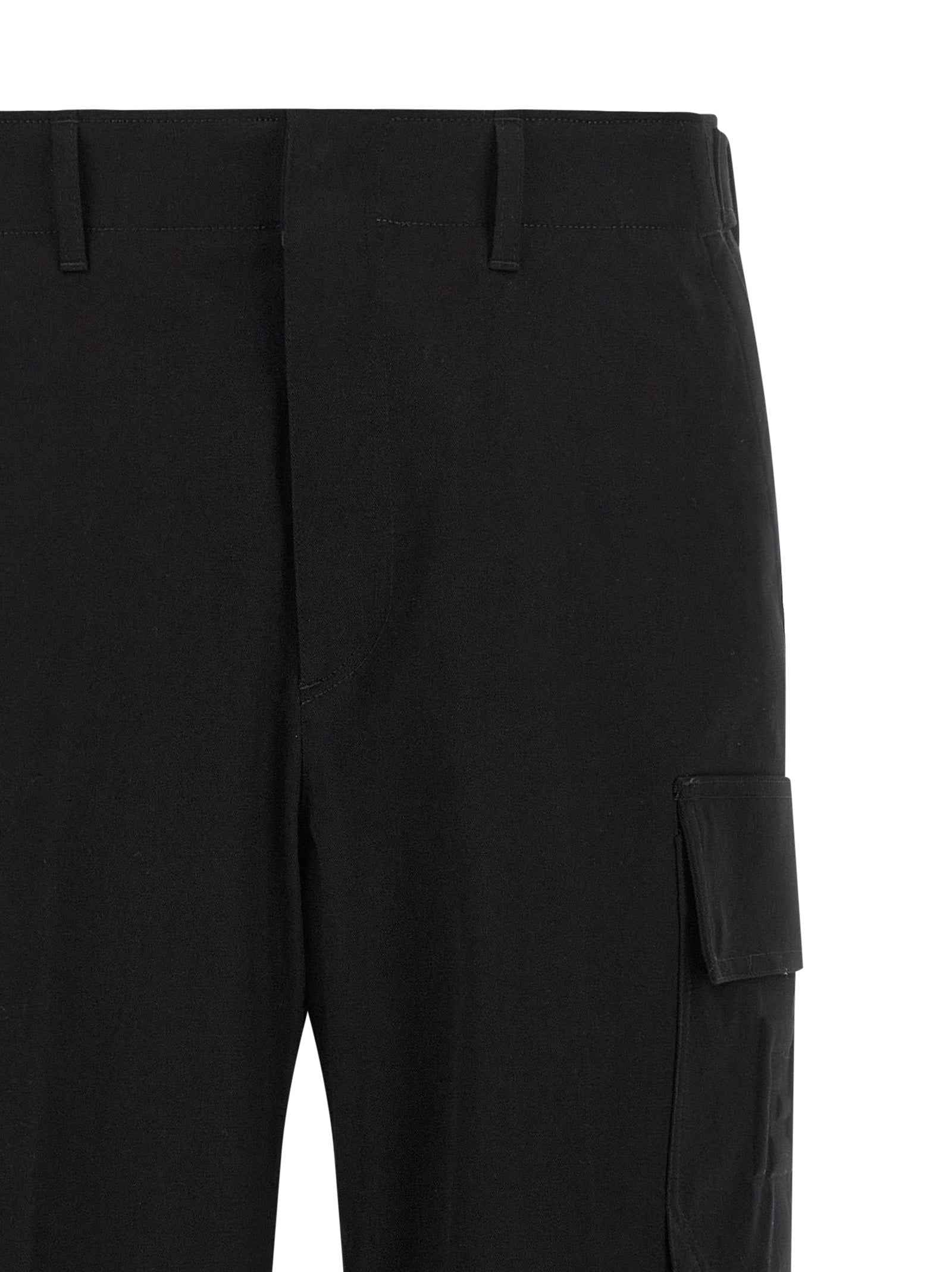 Fendi Black Cotton Cargo Pants