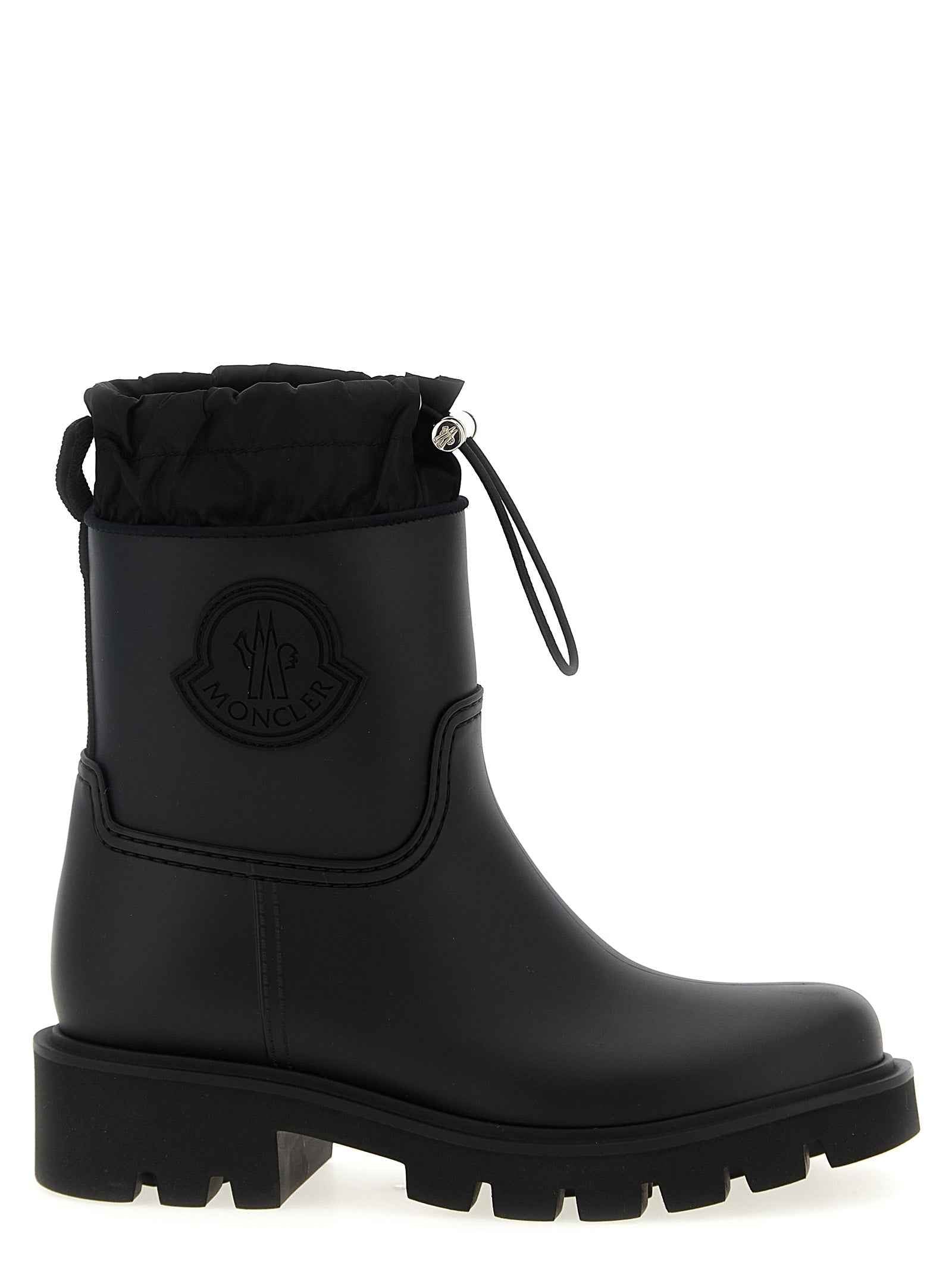 Moncler Black Pvc Ankle Boots
