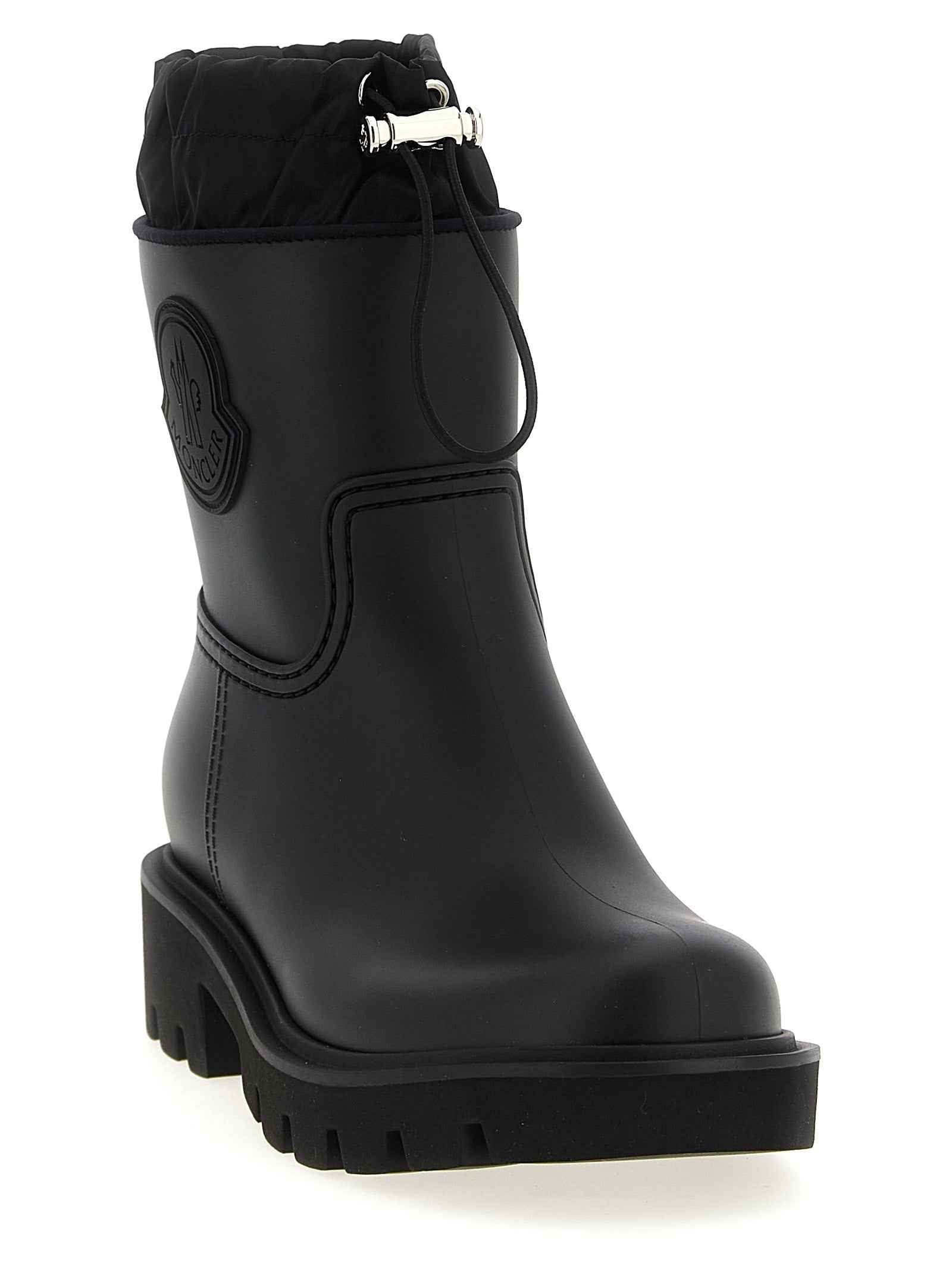 Moncler Black Pvc Ankle Boots