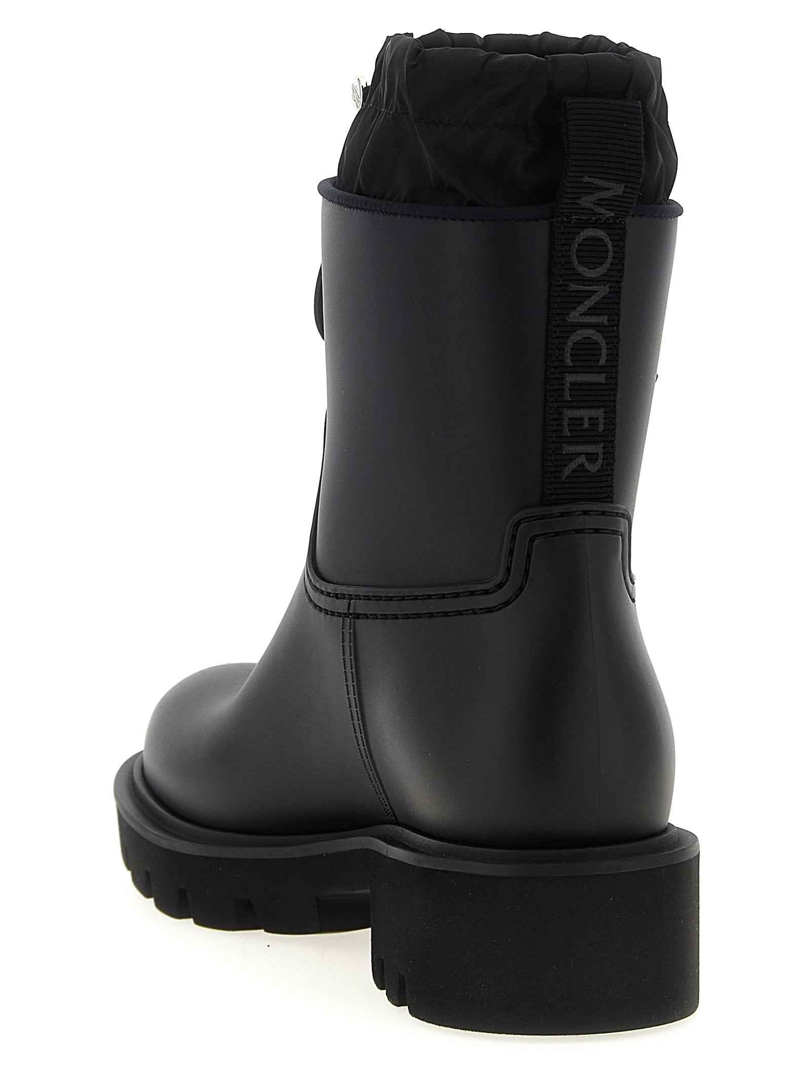 Moncler Black Pvc Ankle Boots