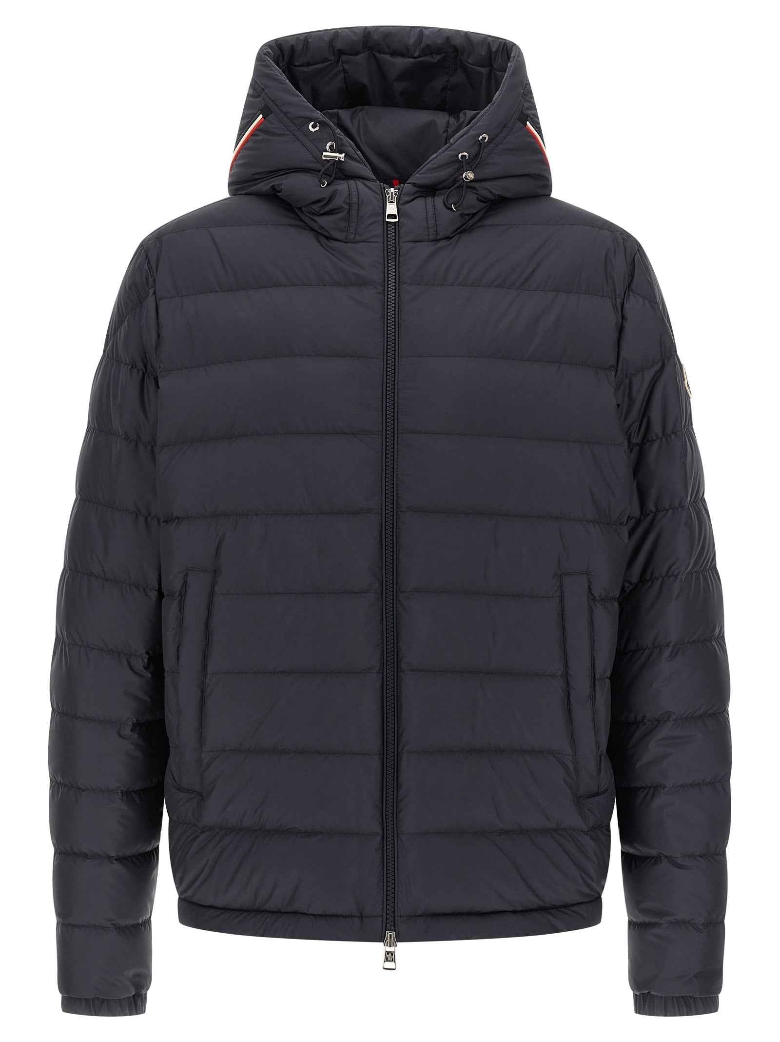 Moncler Blue Polyester Full-Length Jacket