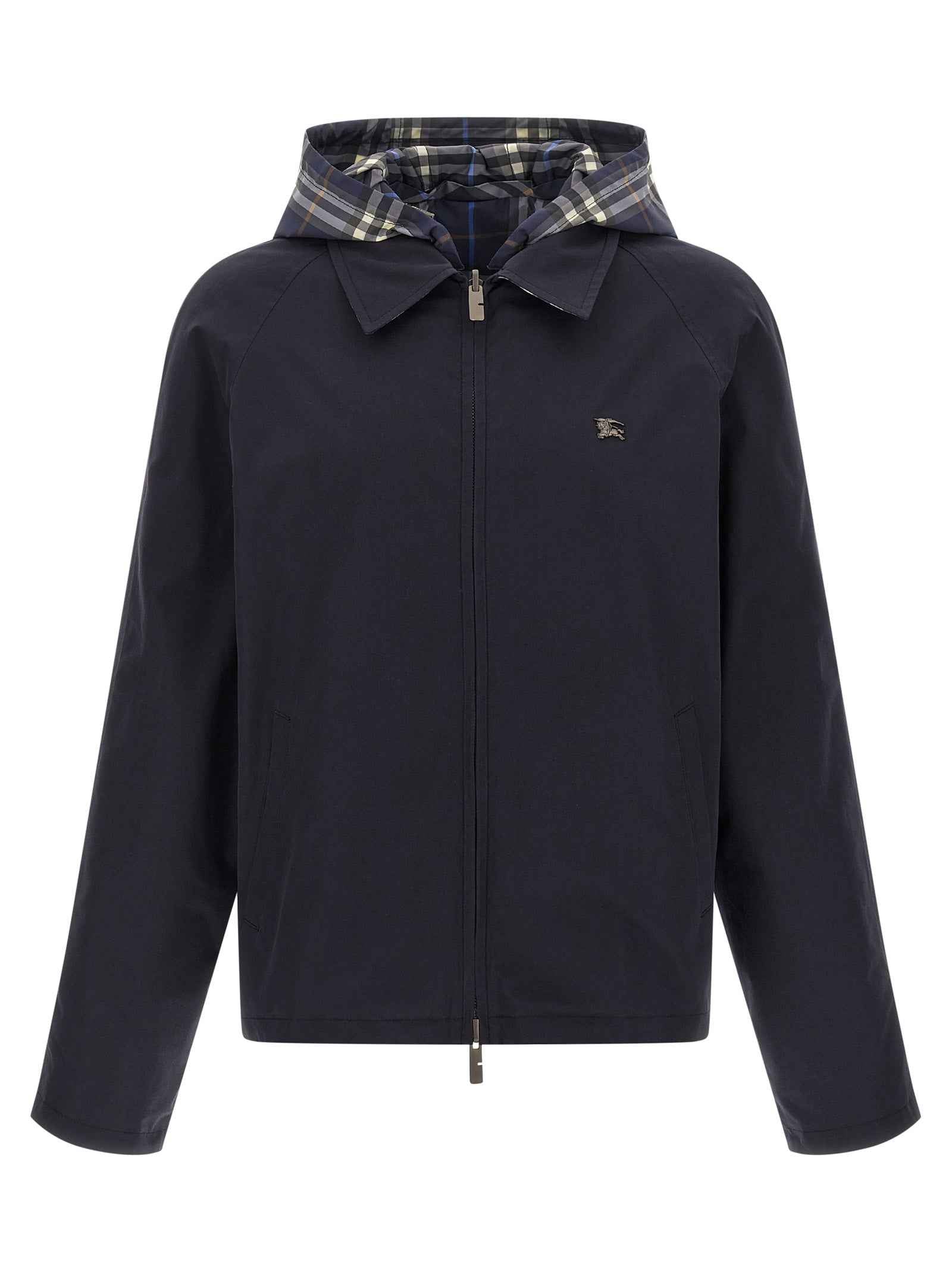 Burberry Blue Cotton Full-Length Jacket