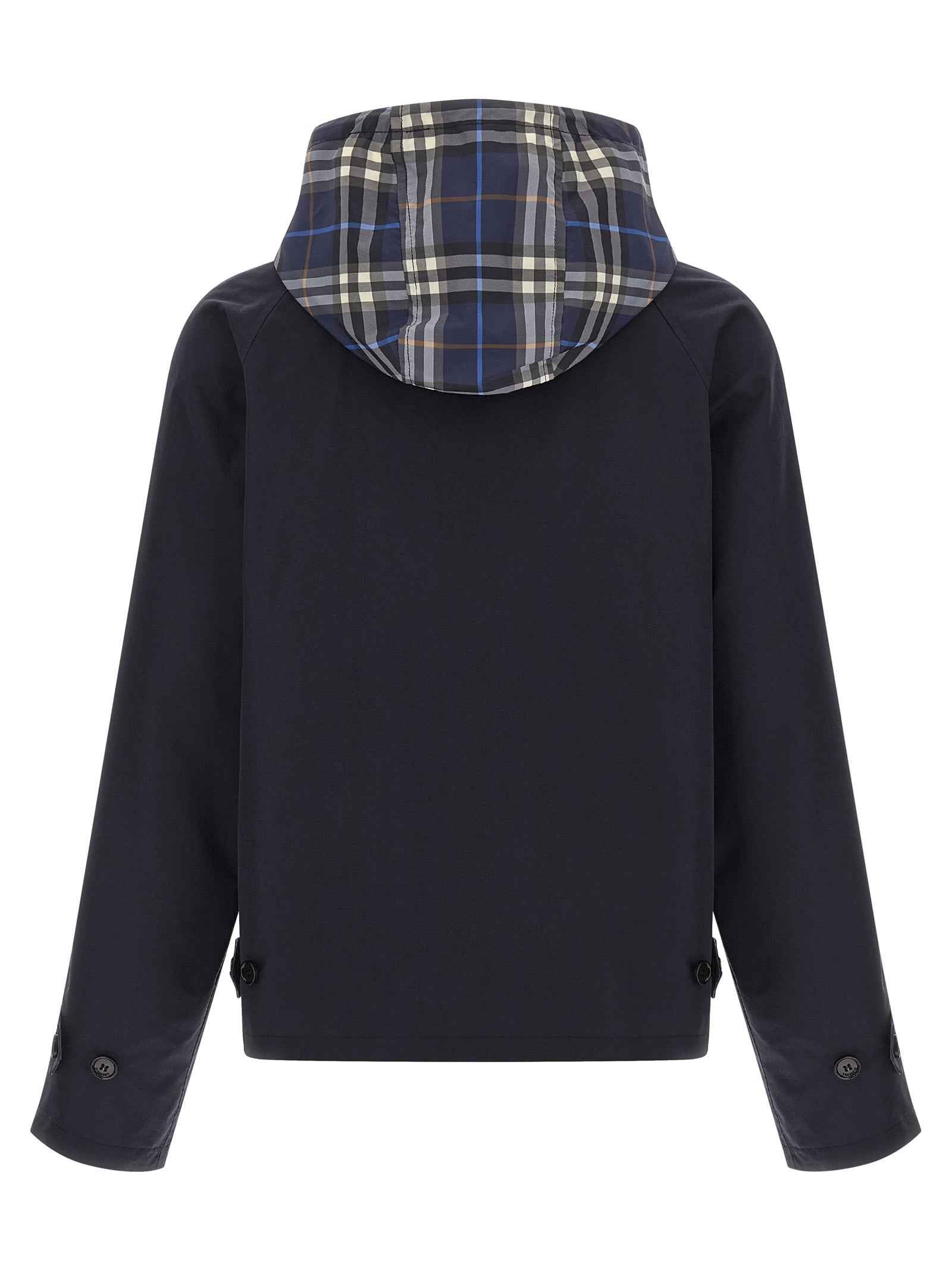 Burberry Blue Cotton Full-Length Jacket