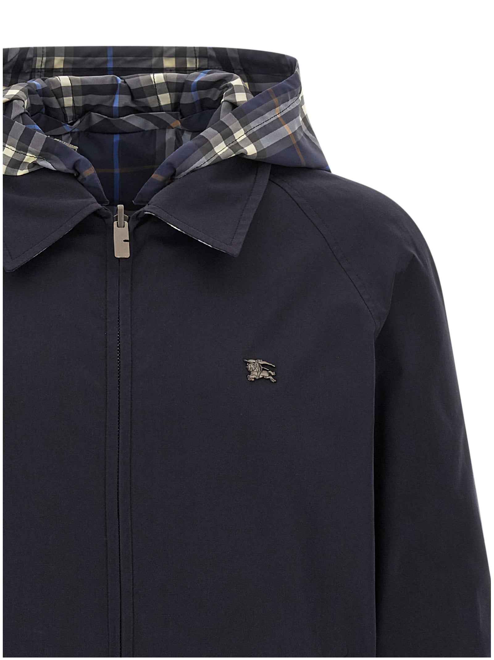 Burberry Blue Cotton Full-Length Jacket