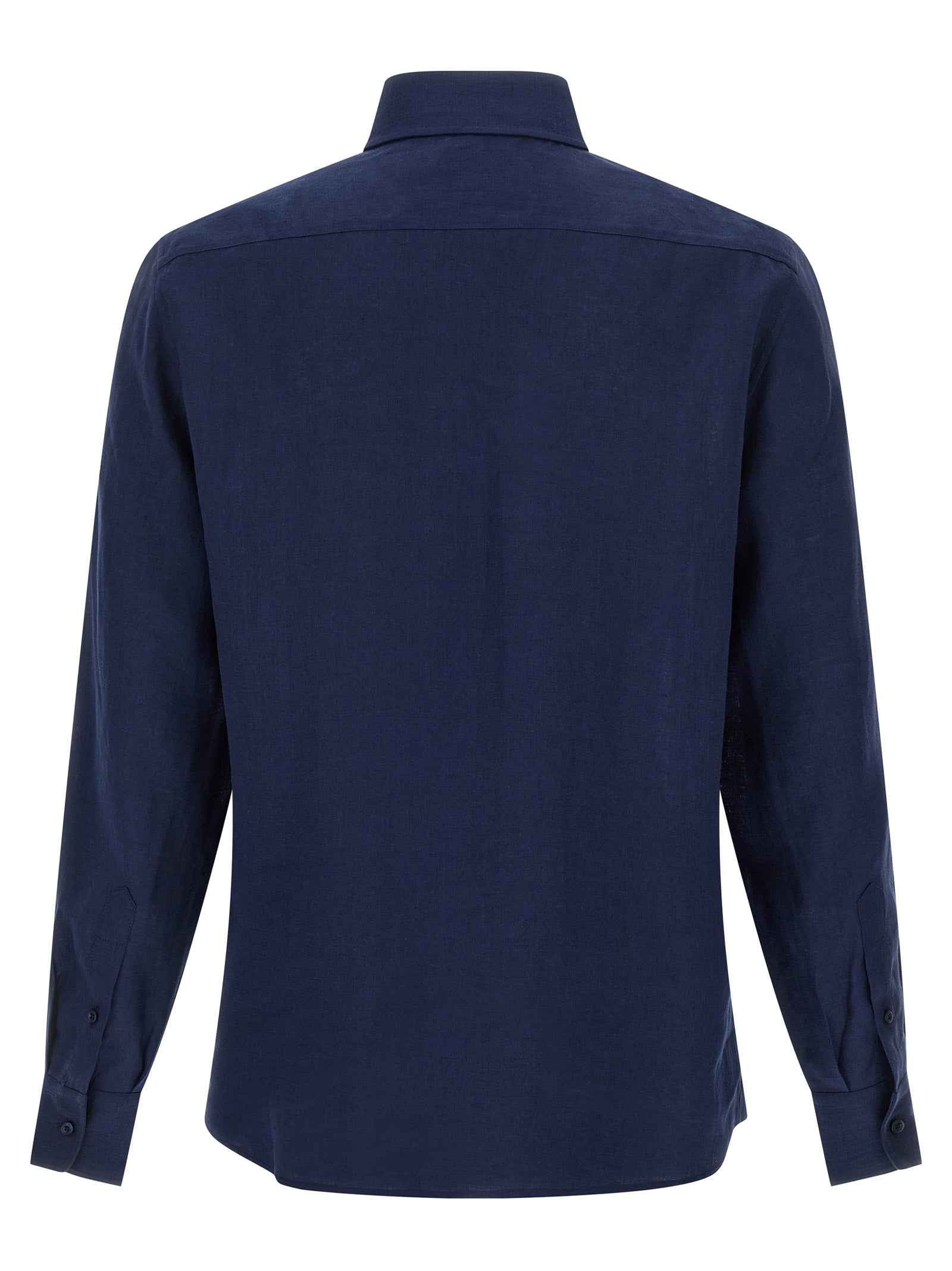 Brunello Cucinelli Blue Linen Blouse