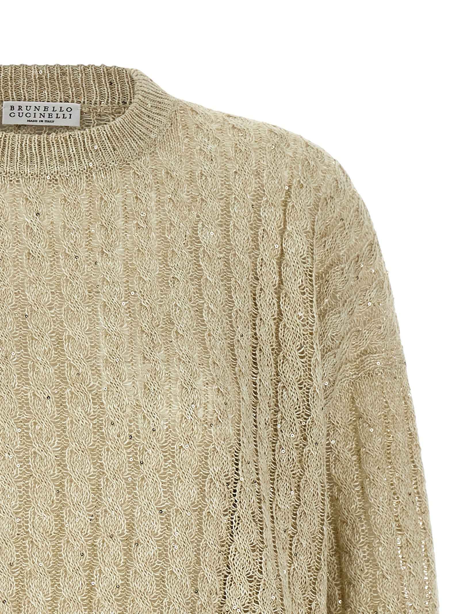 Brunello Cucinelli Beige Linen Cardigan