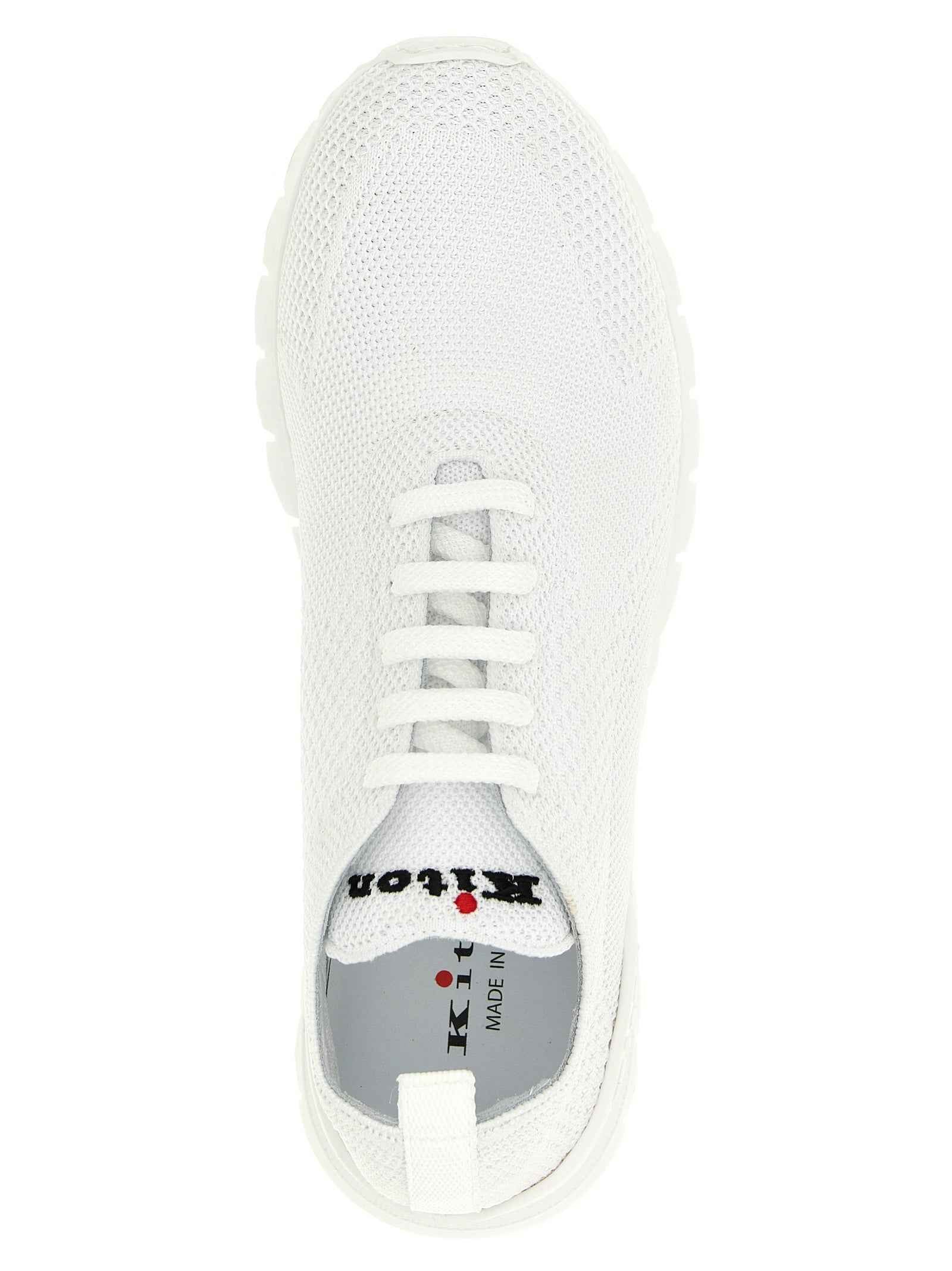 Kiton White Cotton Athletic Sneakers