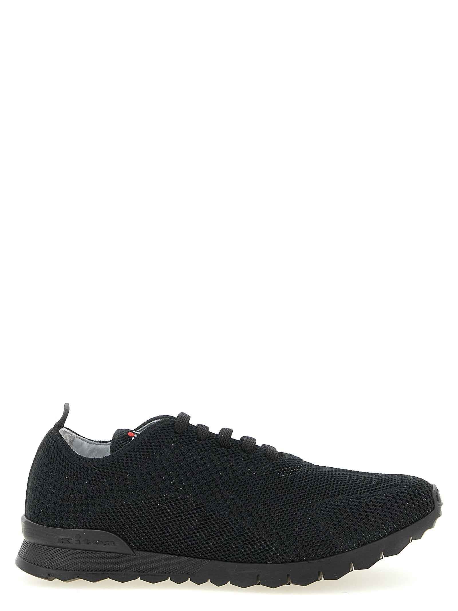 Kiton Black Cotton Athletic Sneakers