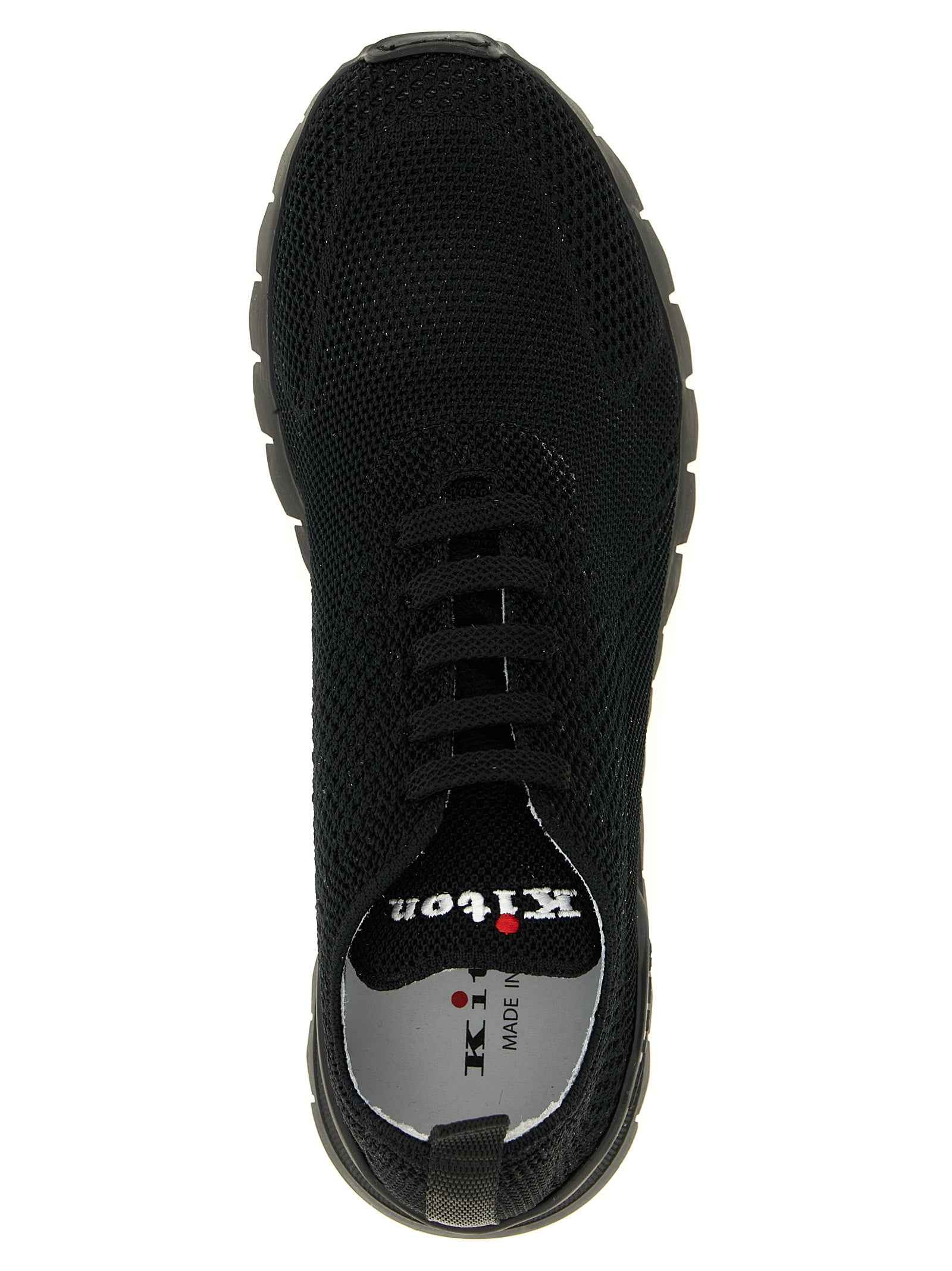 Kiton Black Cotton Athletic Sneakers