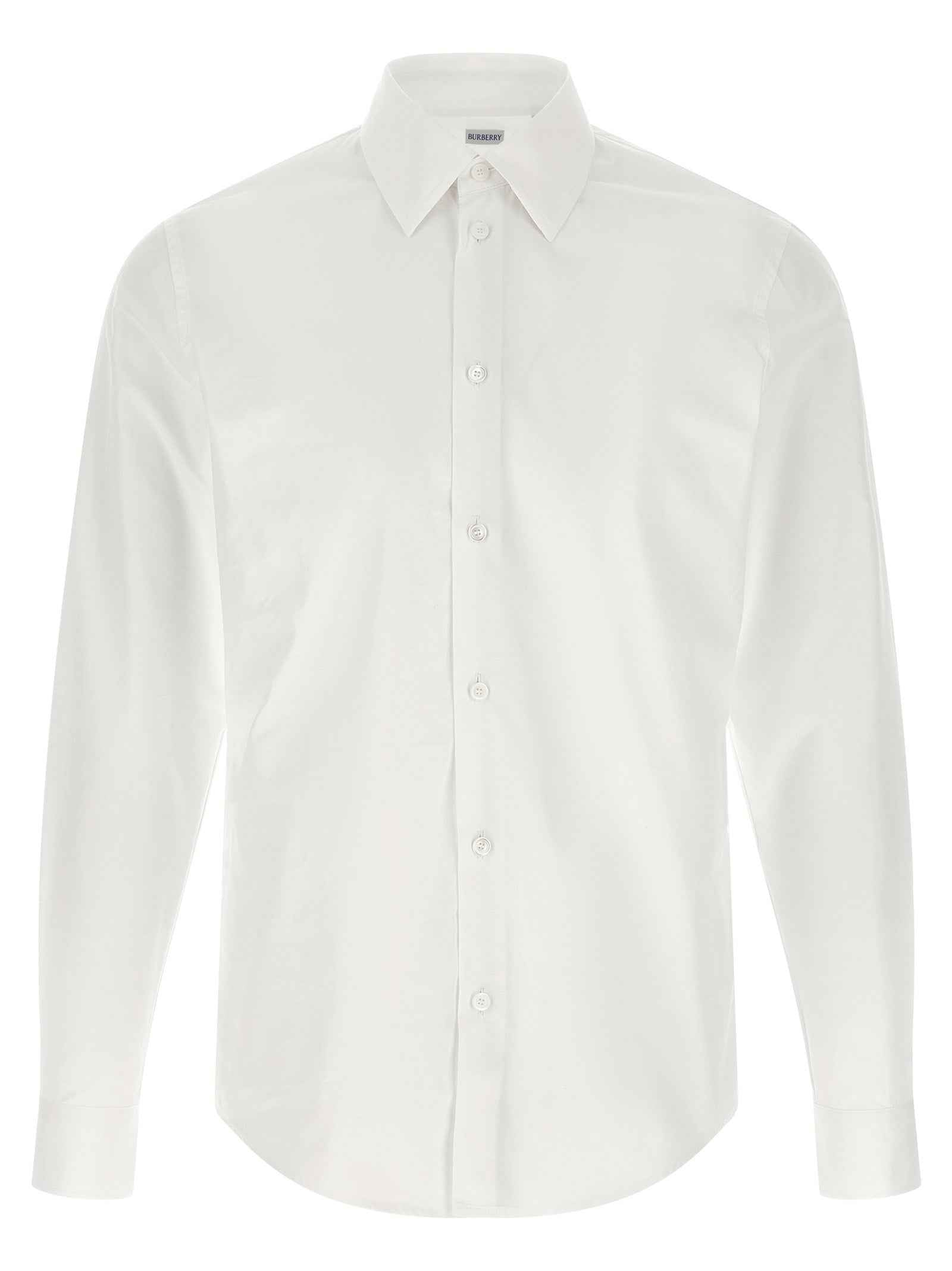 Burberry White Cotton Blouse