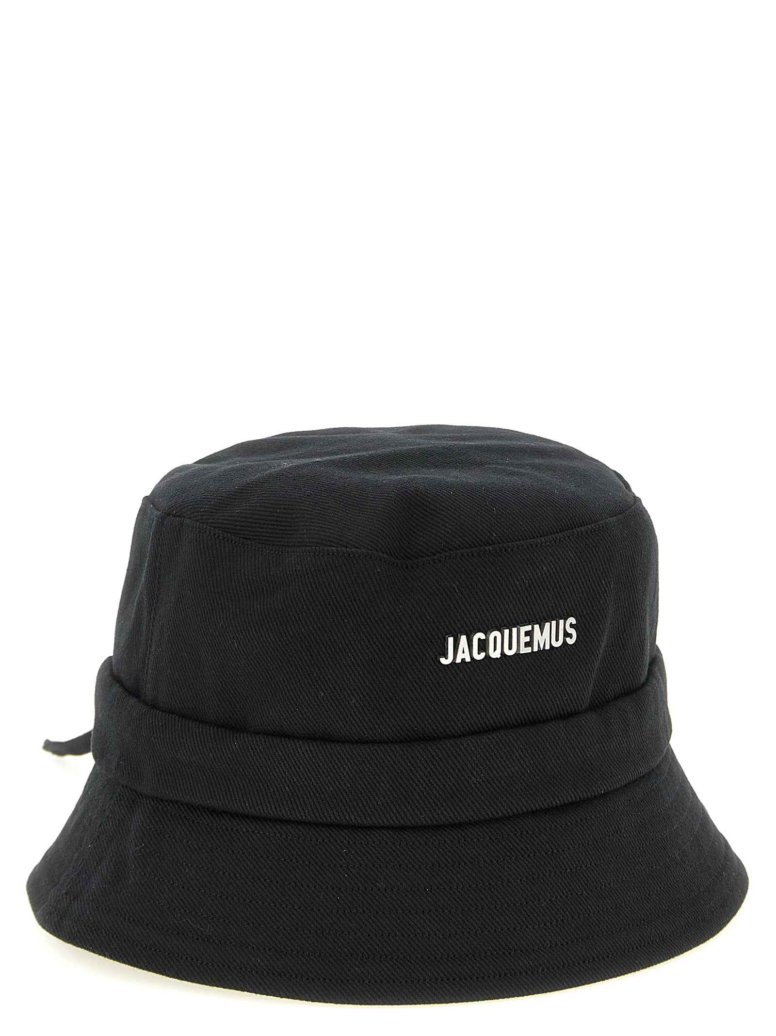 Jacquemus Black Cotton Bucket Hat