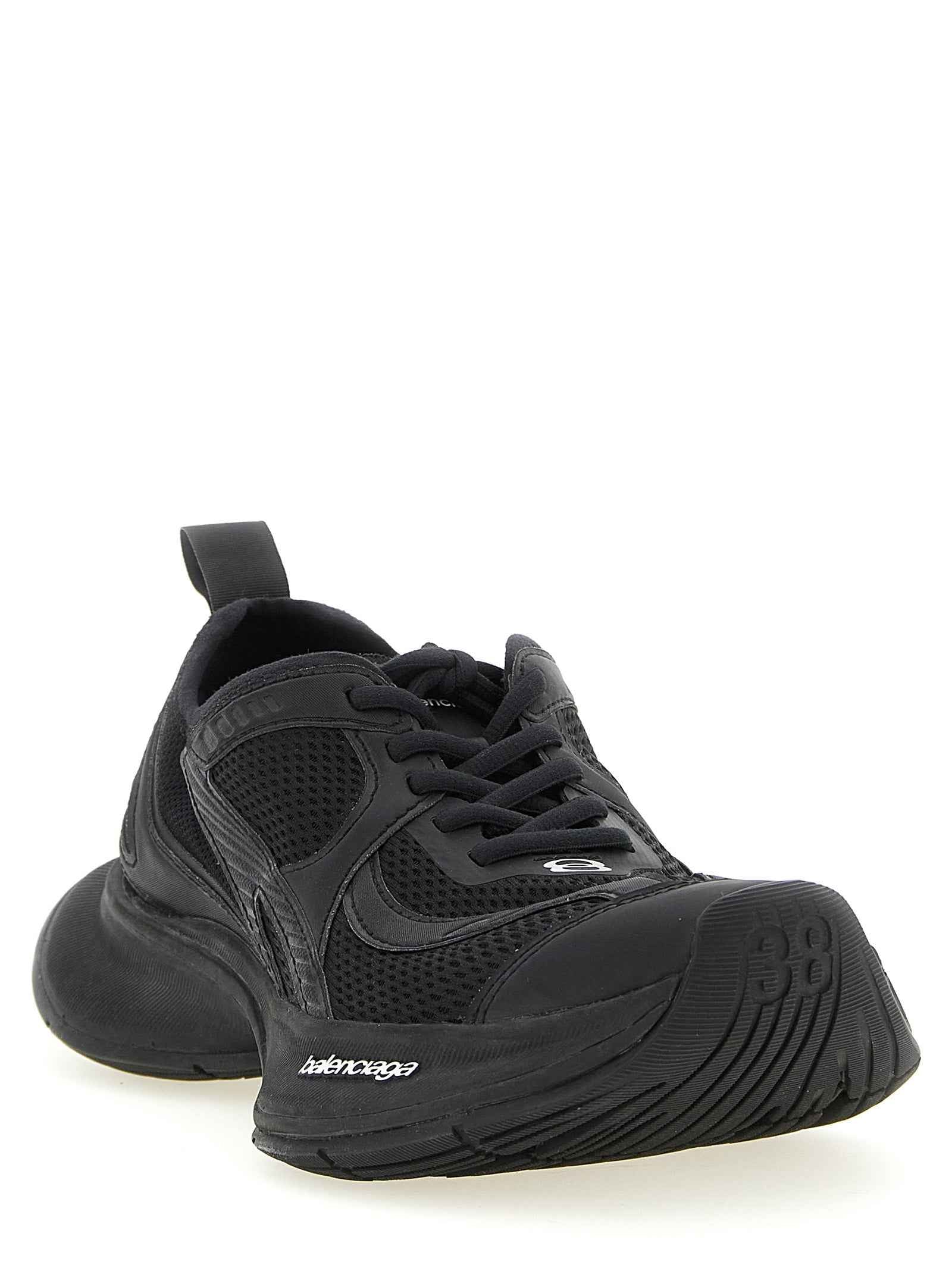 Balenciaga Black Polyester Athletic Sneakers