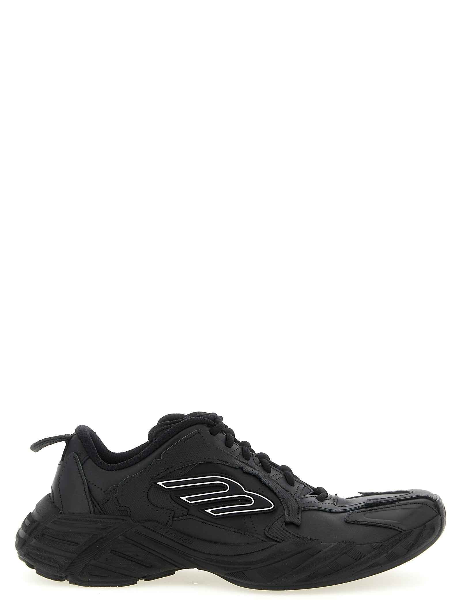 Balenciaga Black Calfskin Athletic Sneakers