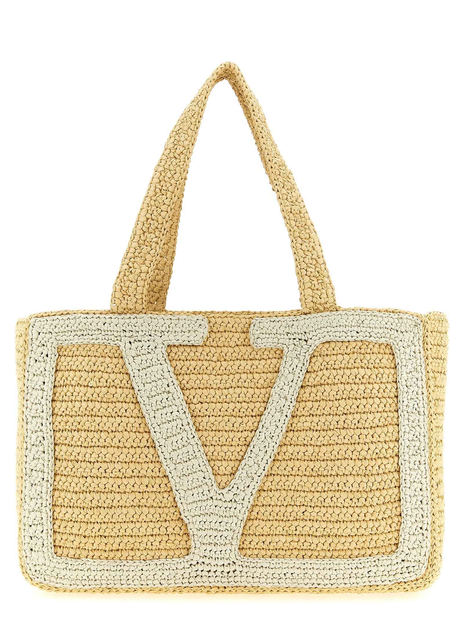 Valentino Garavani White Viscose Tote Bag