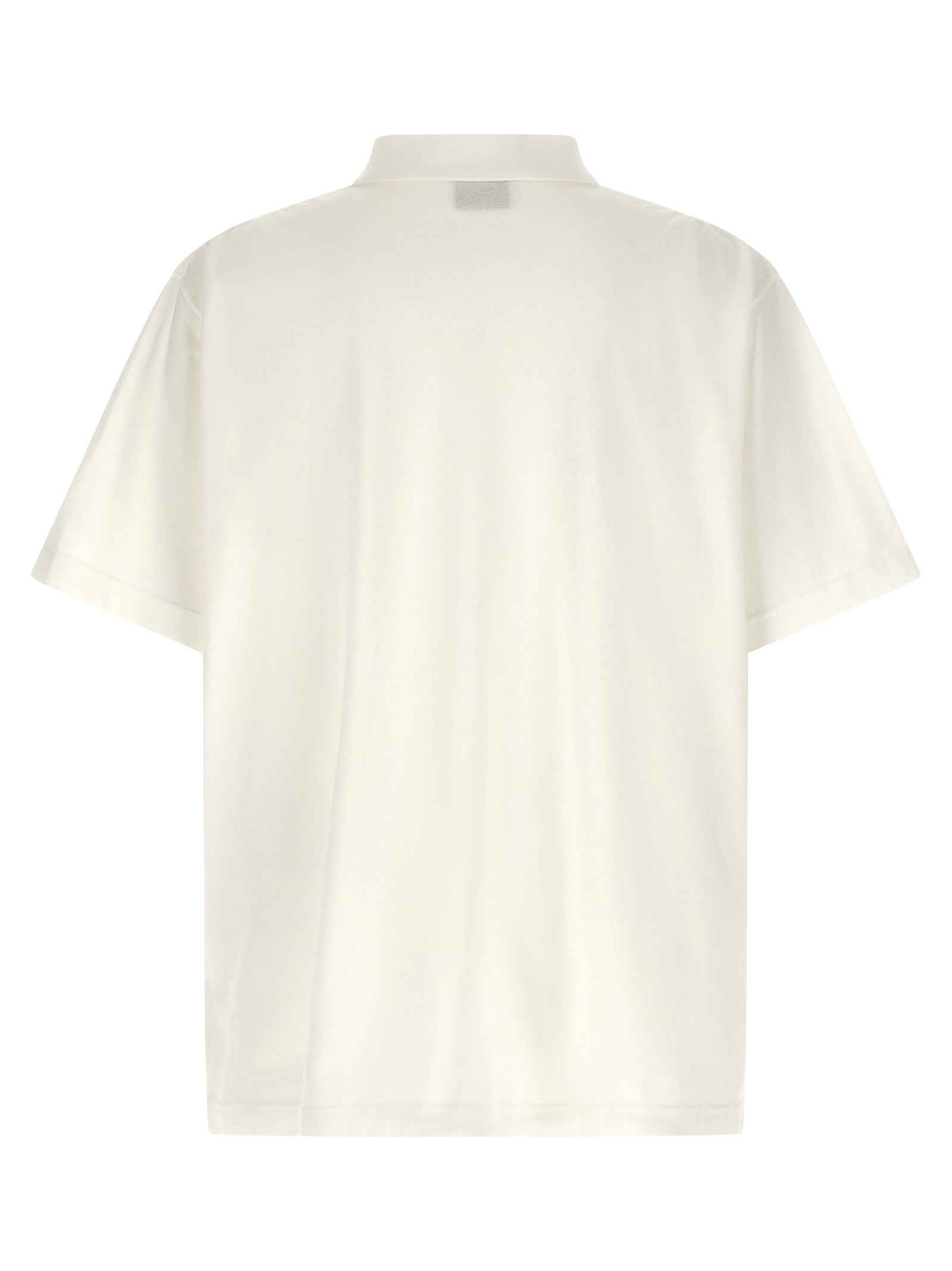 Balenciaga White Cotton Polo Shirt