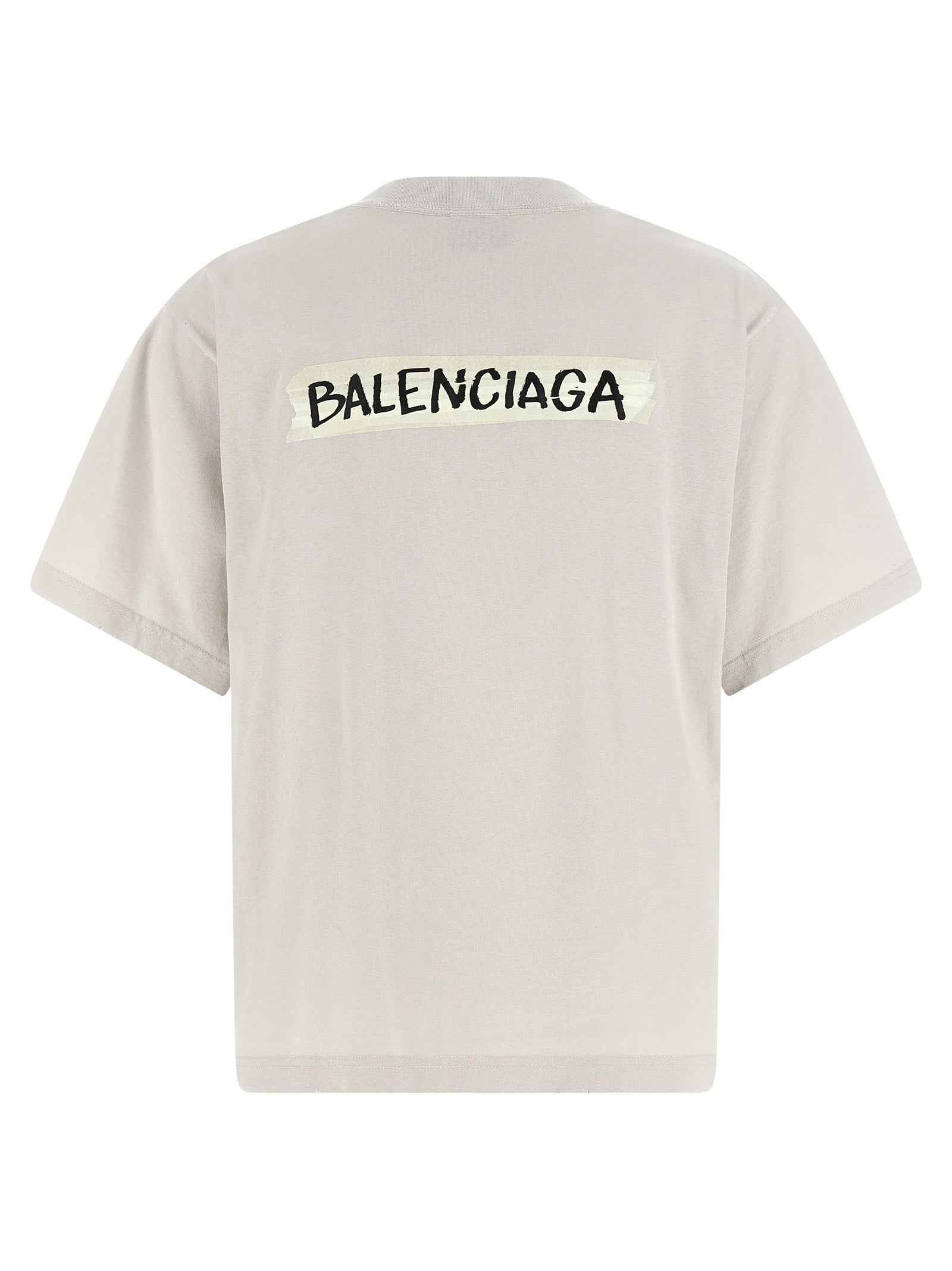 Balenciaga Gray Cotton T-Shirt