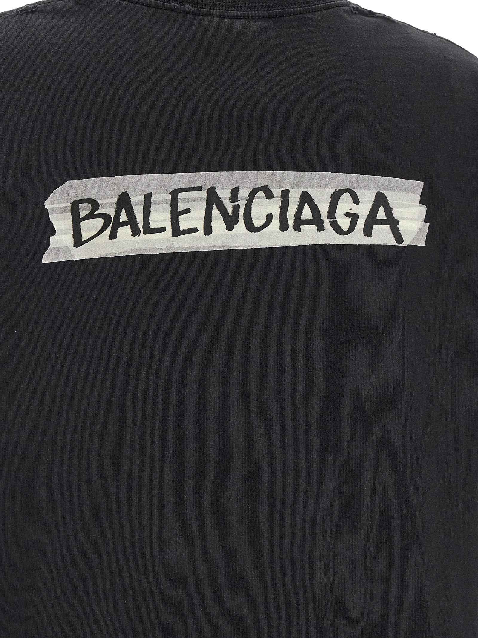 Balenciaga Black Cotton T-Shirt