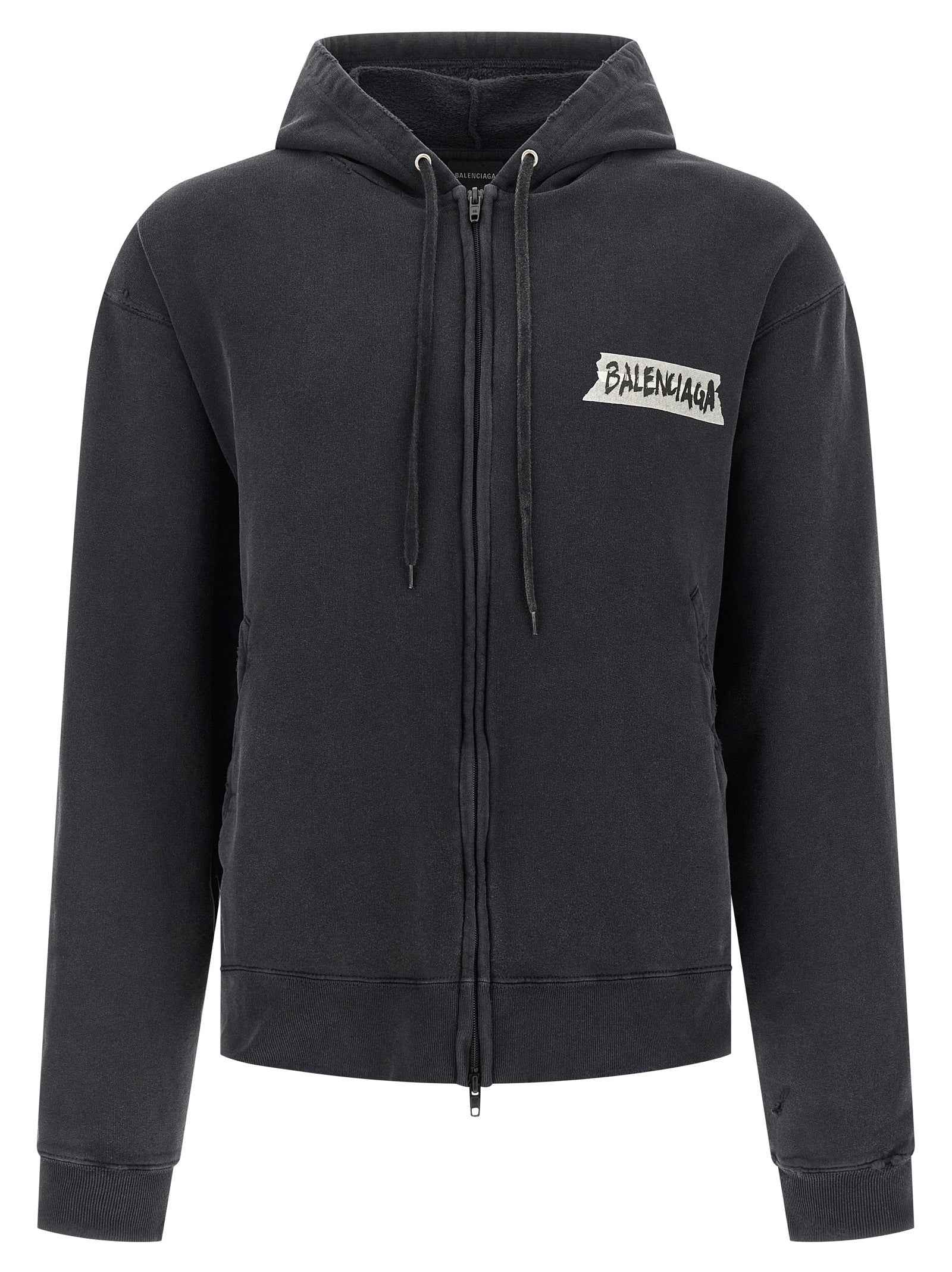 Balenciaga Black Cotton Sweatshirt