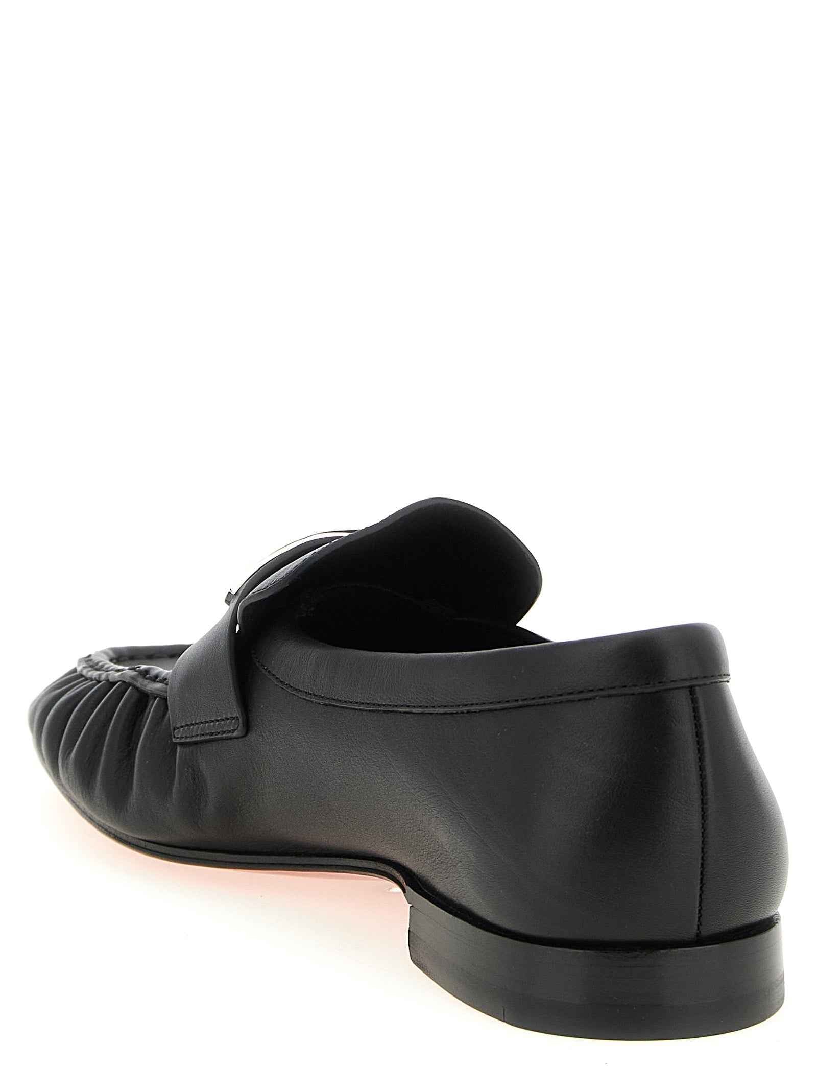 Christian Louboutin Black Calfskin Slip-On Loafers