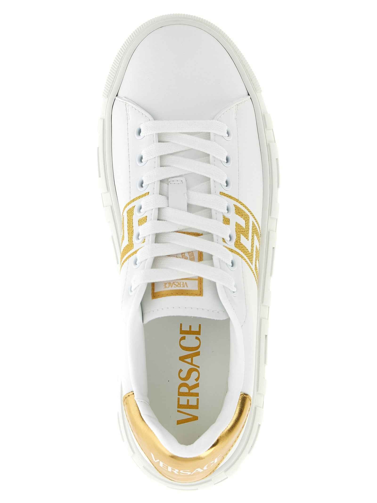 Versace Gold Nylon Platform Sneakers